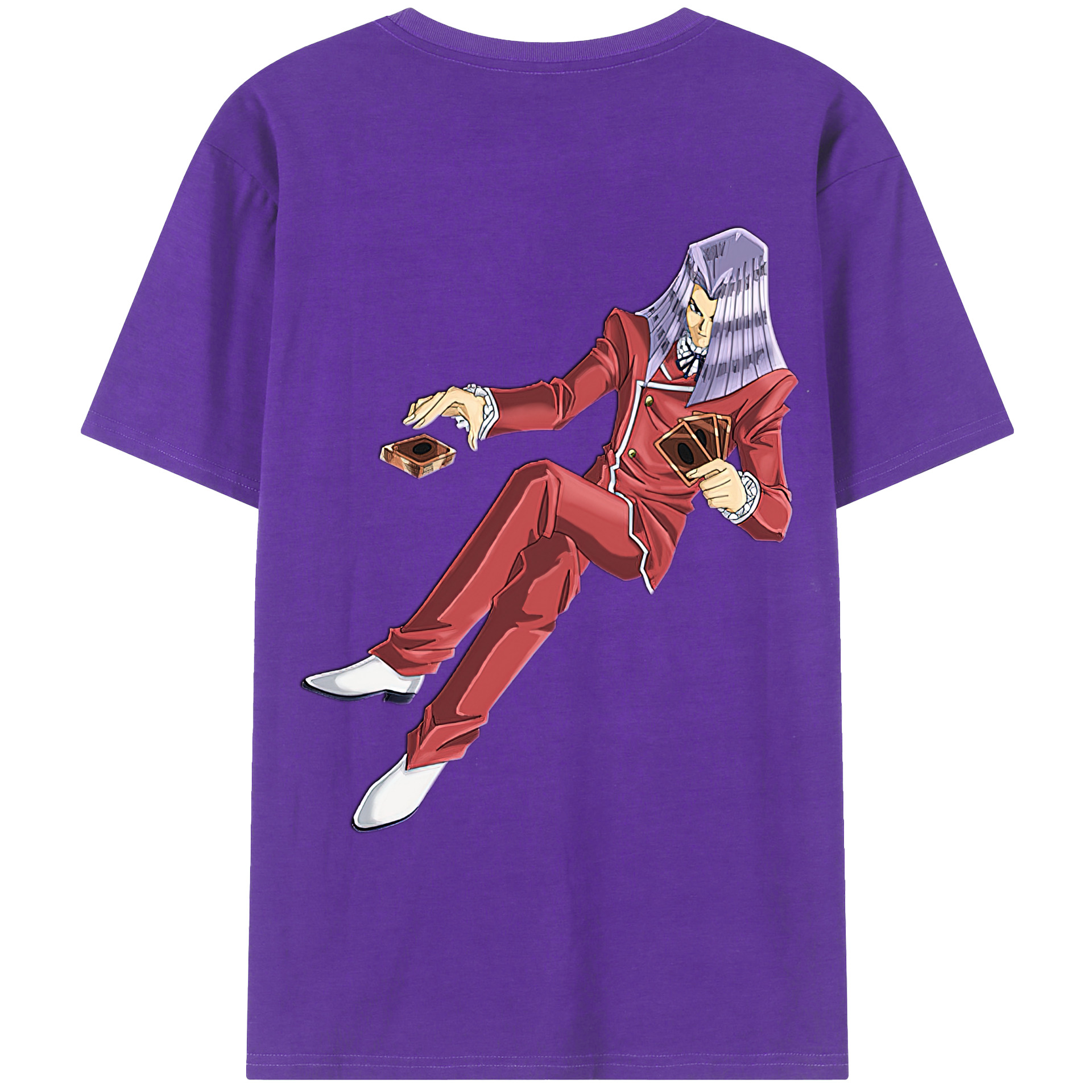 （画像用） 遊☆戯☆王 Yu-Gi-Oh! 綿100％ メンズ半袖Tシャツ（バックプリント） 通気性