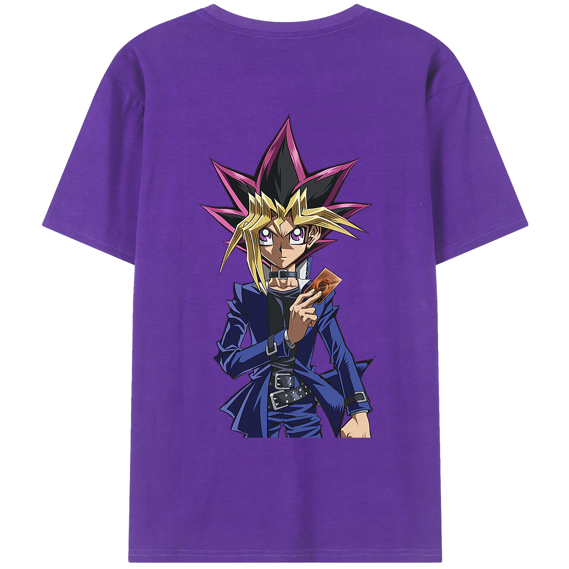 （画像用） 遊☆戯☆王 Yu-Gi-Oh! 綿100％ メンズ半袖Tシャツ（バックプリント） 通気性