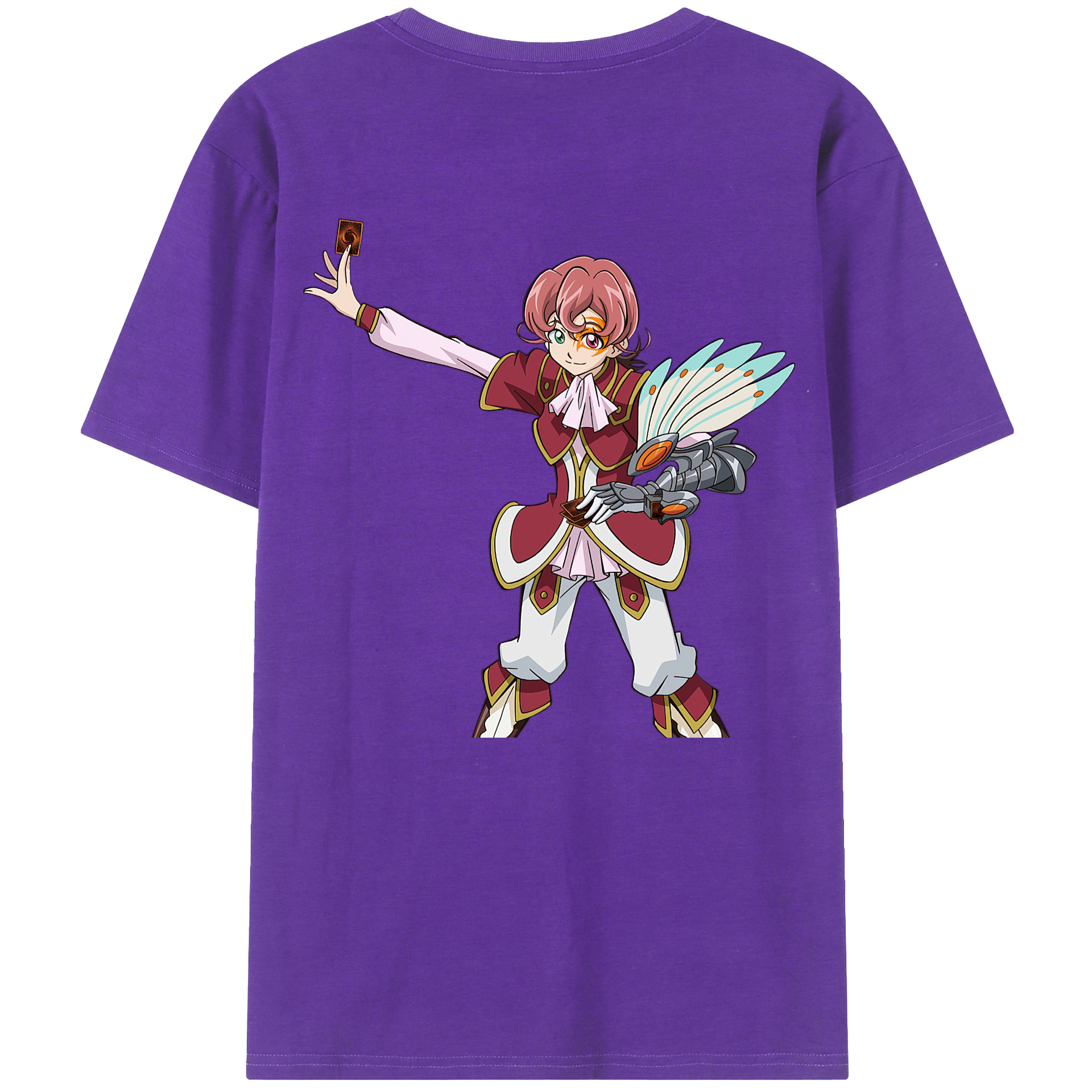 （画像用） 遊☆戯☆王 Yu-Gi-Oh! 綿100％ メンズ半袖Tシャツ（バックプリント） 通気性