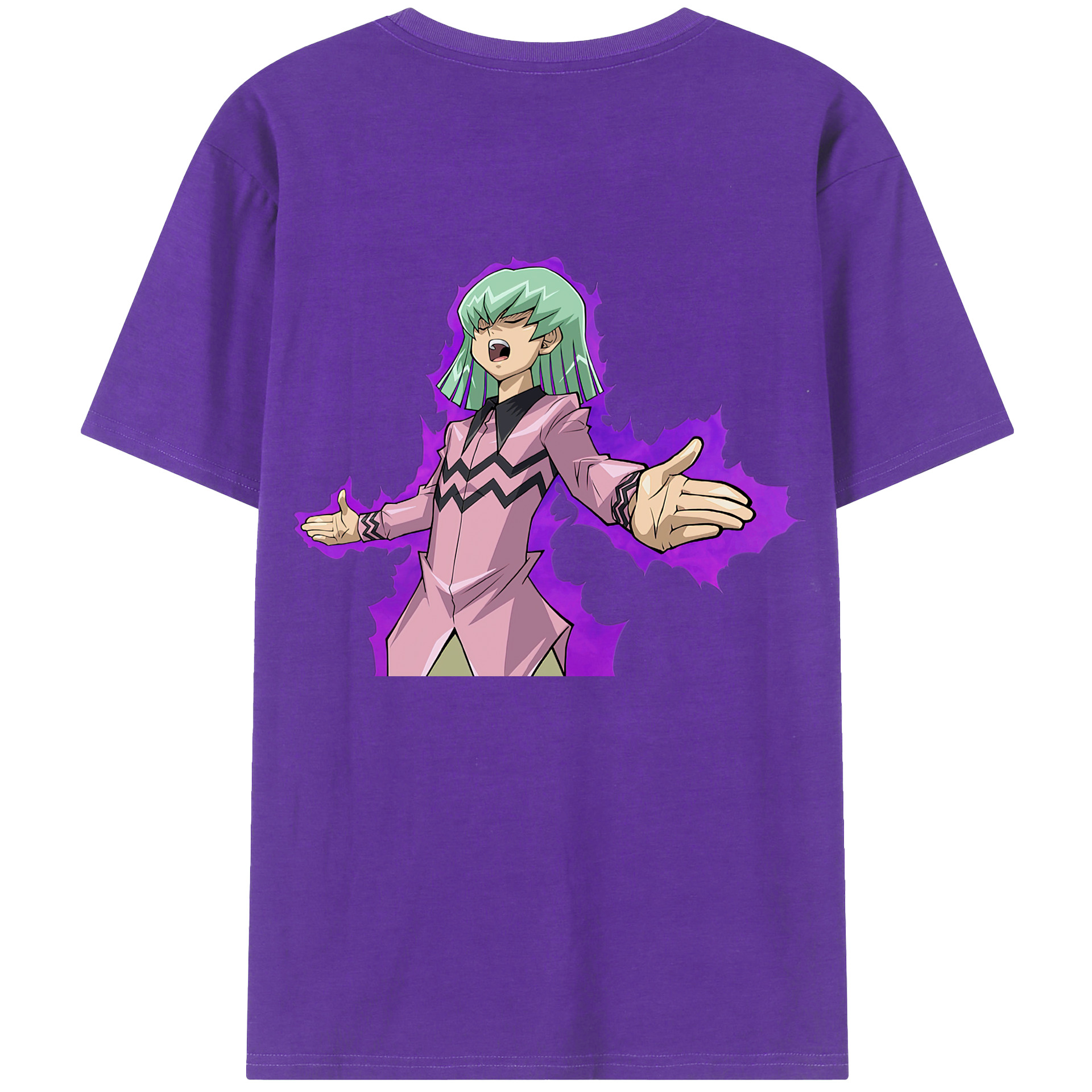 （画像用） 遊☆戯☆王 Yu-Gi-Oh! 綿100％ メンズ半袖Tシャツ（バックプリント） 通気性