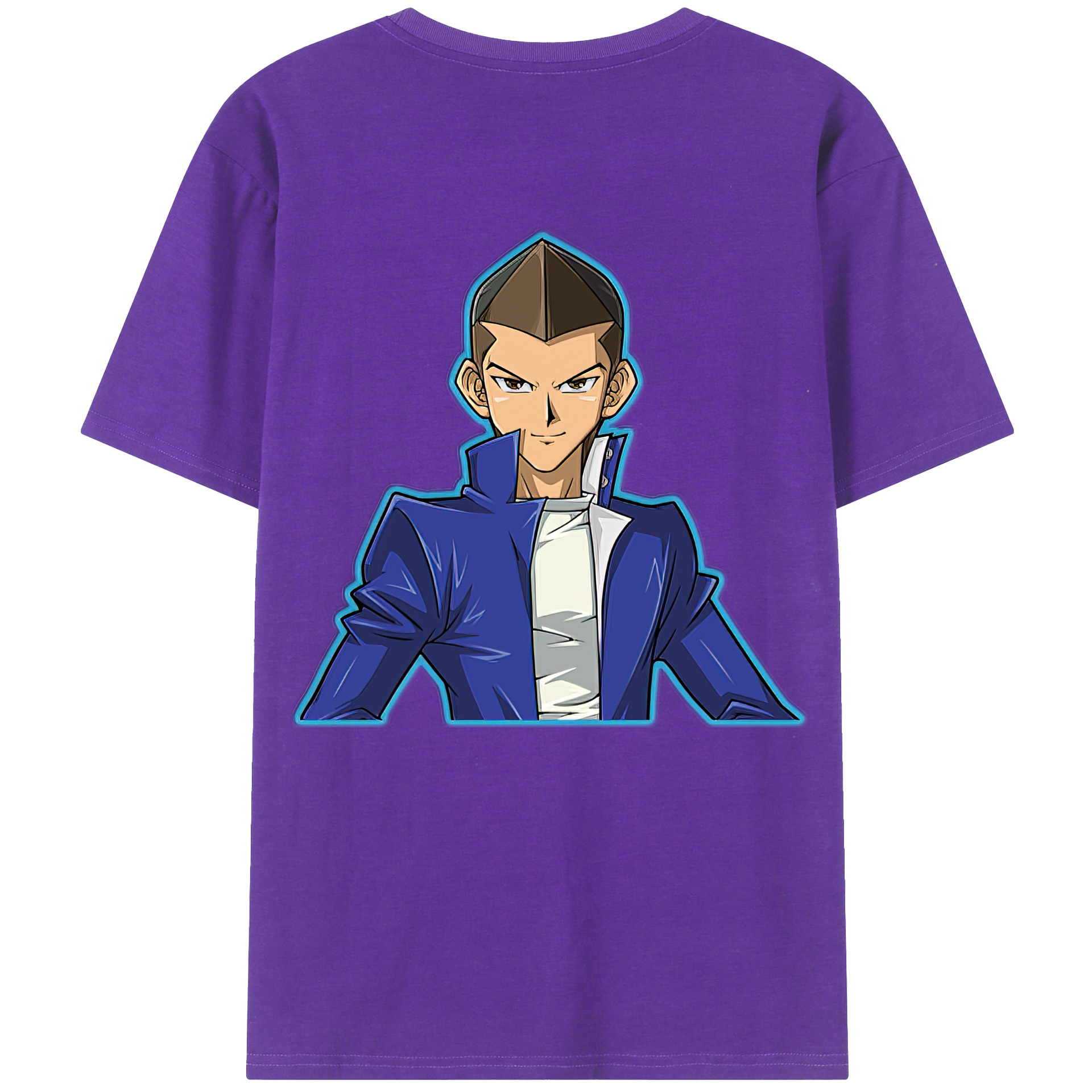 （画像用） 遊☆戯☆王 Yu-Gi-Oh! 綿100％ メンズ半袖Tシャツ（バックプリント） 通気性
