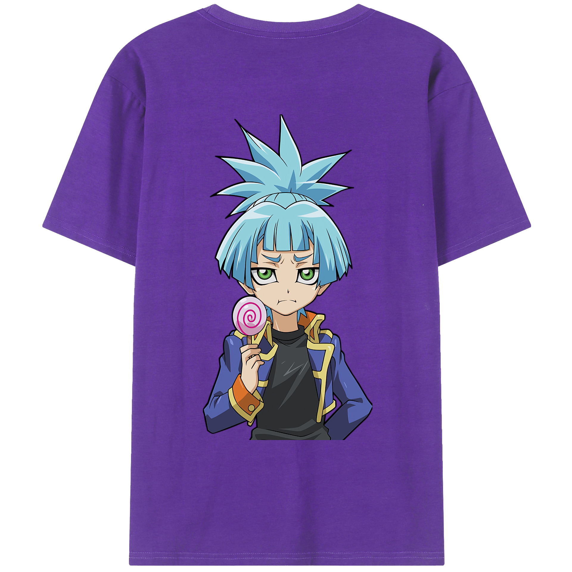 （画像用） 遊☆戯☆王 Yu-Gi-Oh! 綿100％ メンズ半袖Tシャツ（バックプリント） 通気性