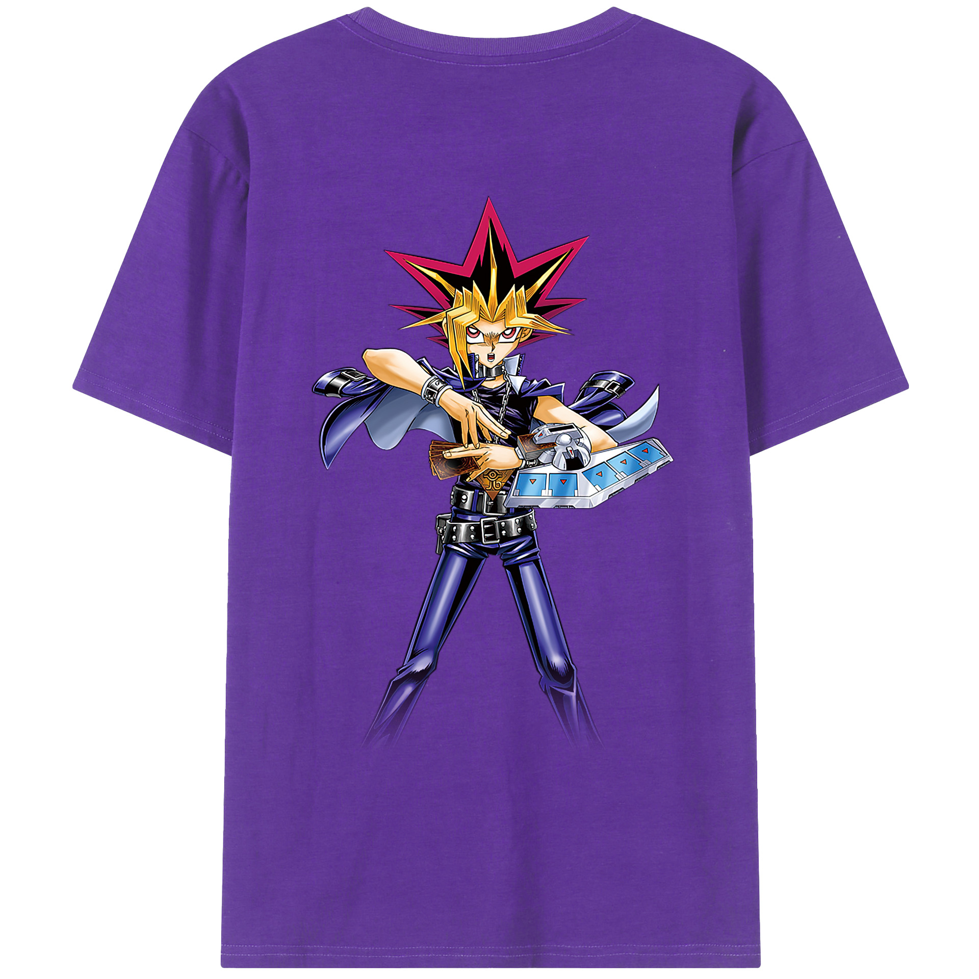 （画像用） 遊☆戯☆王 Yu-Gi-Oh! 綿100％ メンズ半袖Tシャツ（バックプリント） 通気性