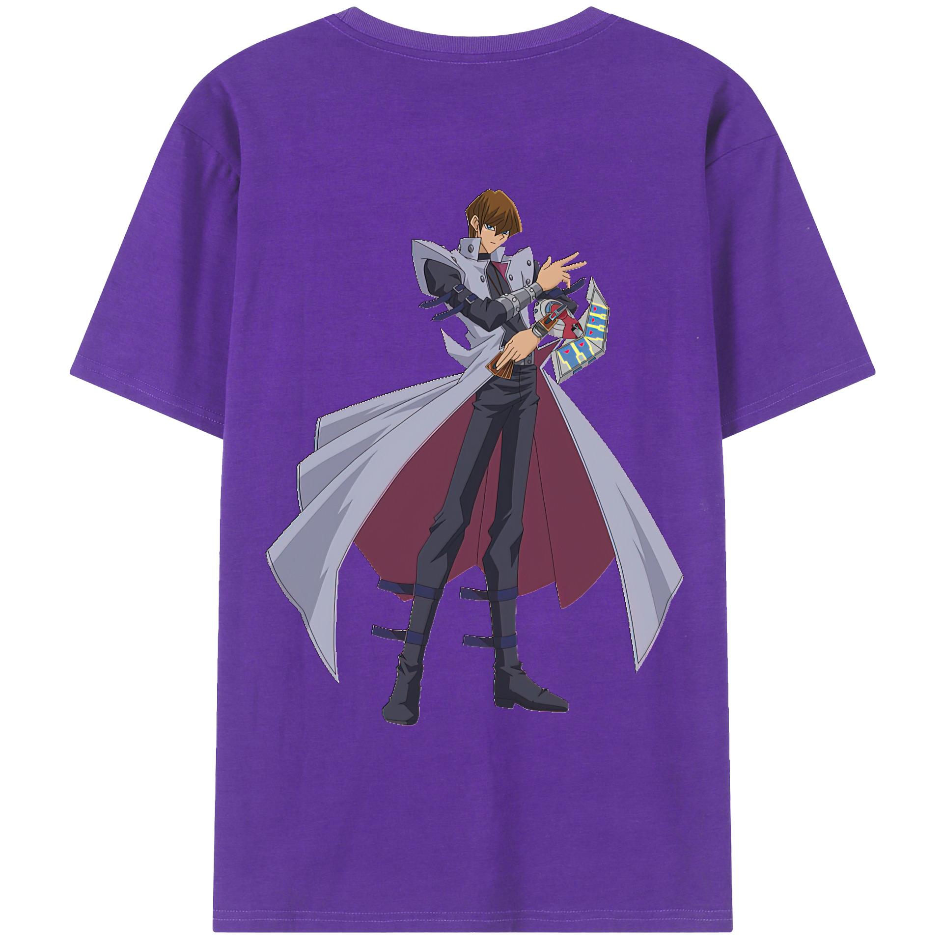 （画像用） 遊☆戯☆王 Yu-Gi-Oh! 綿100％ メンズ半袖Tシャツ（バックプリント） 通気性