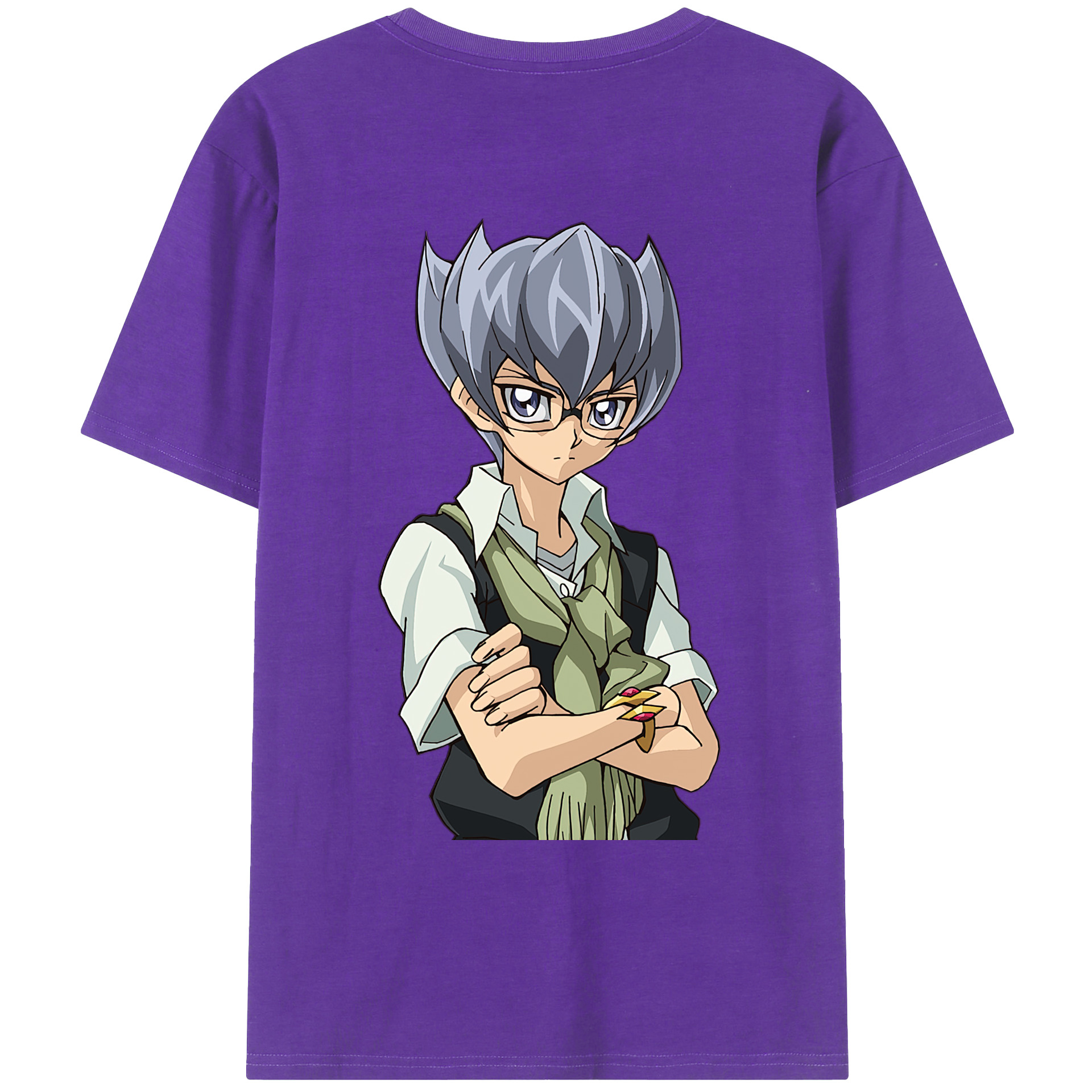 （画像用） 遊☆戯☆王 Yu-Gi-Oh! 綿100％ メンズ半袖Tシャツ（バックプリント） 通気性