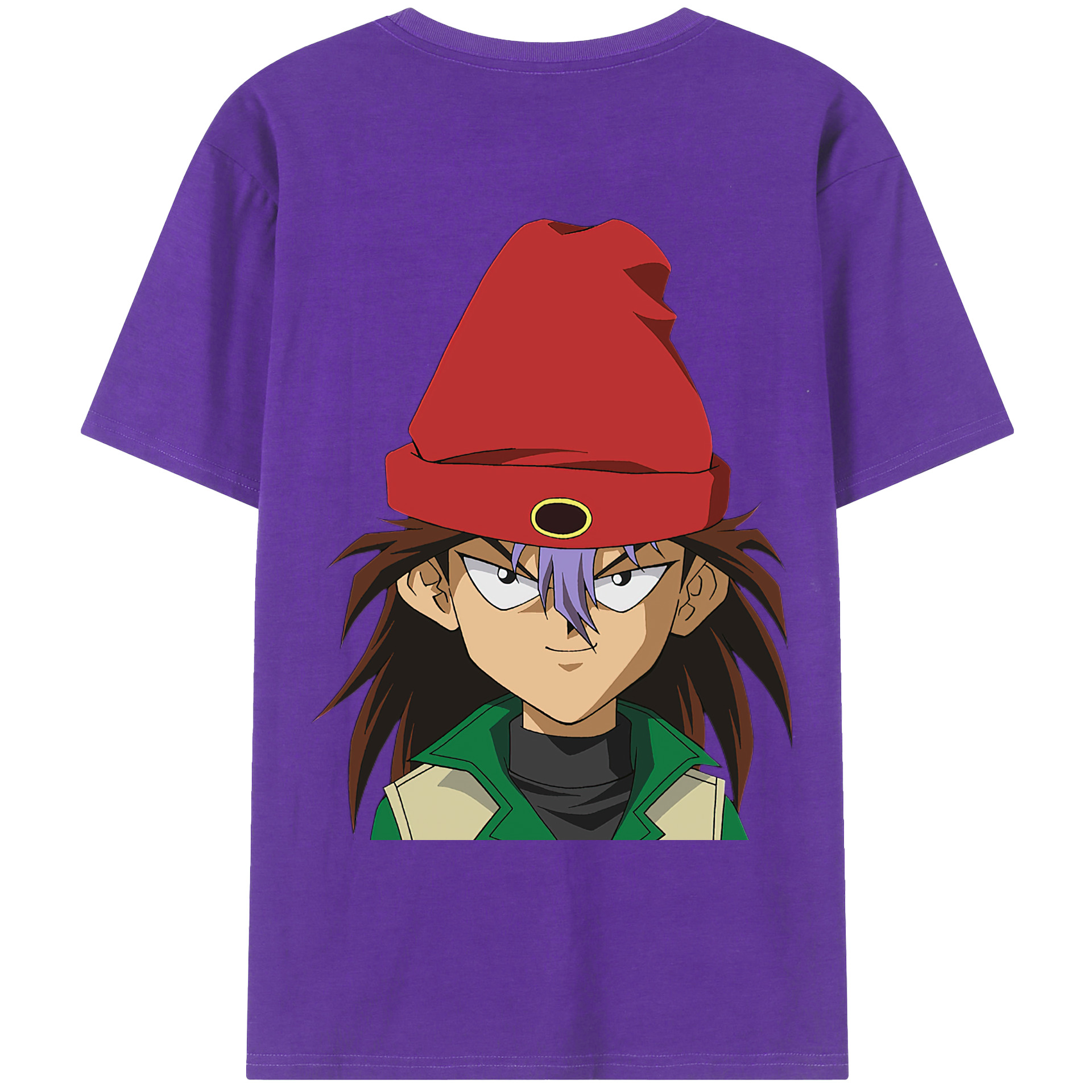 （画像用） 遊☆戯☆王 Yu-Gi-Oh! 綿100％ メンズ半袖Tシャツ（バックプリント） 通気性