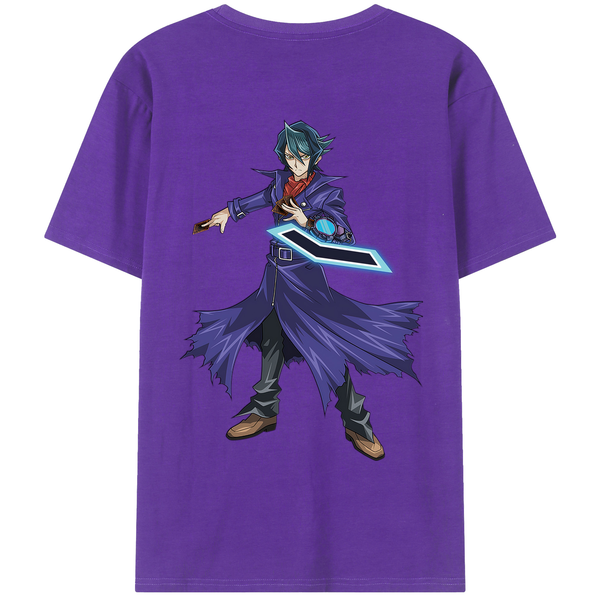 （画像用） 遊☆戯☆王 Yu-Gi-Oh! 綿100％ メンズ半袖Tシャツ（バックプリント） 通気性