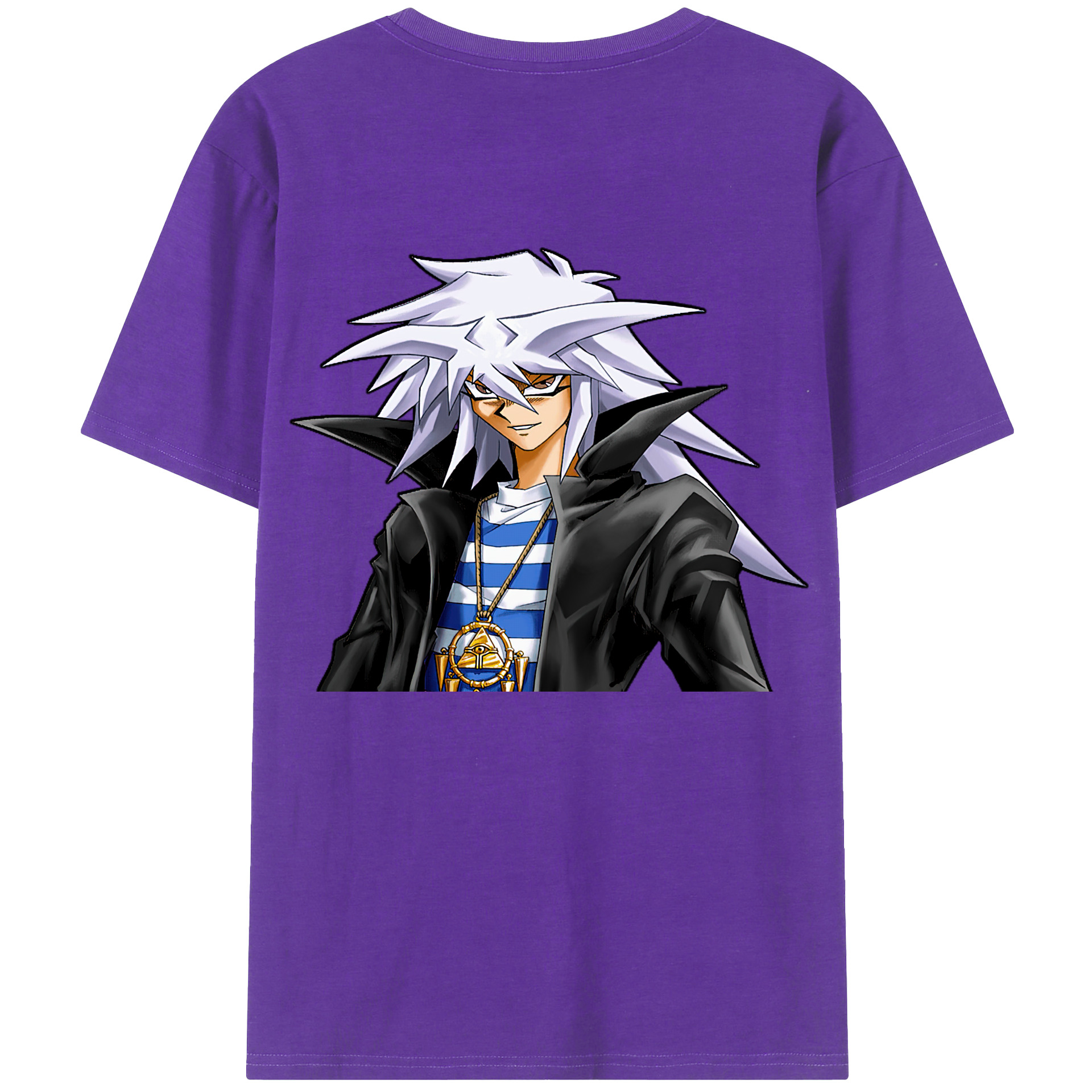 （画像用） 遊☆戯☆王 Yu-Gi-Oh! 綿100％ メンズ半袖Tシャツ（バックプリント） 通気性