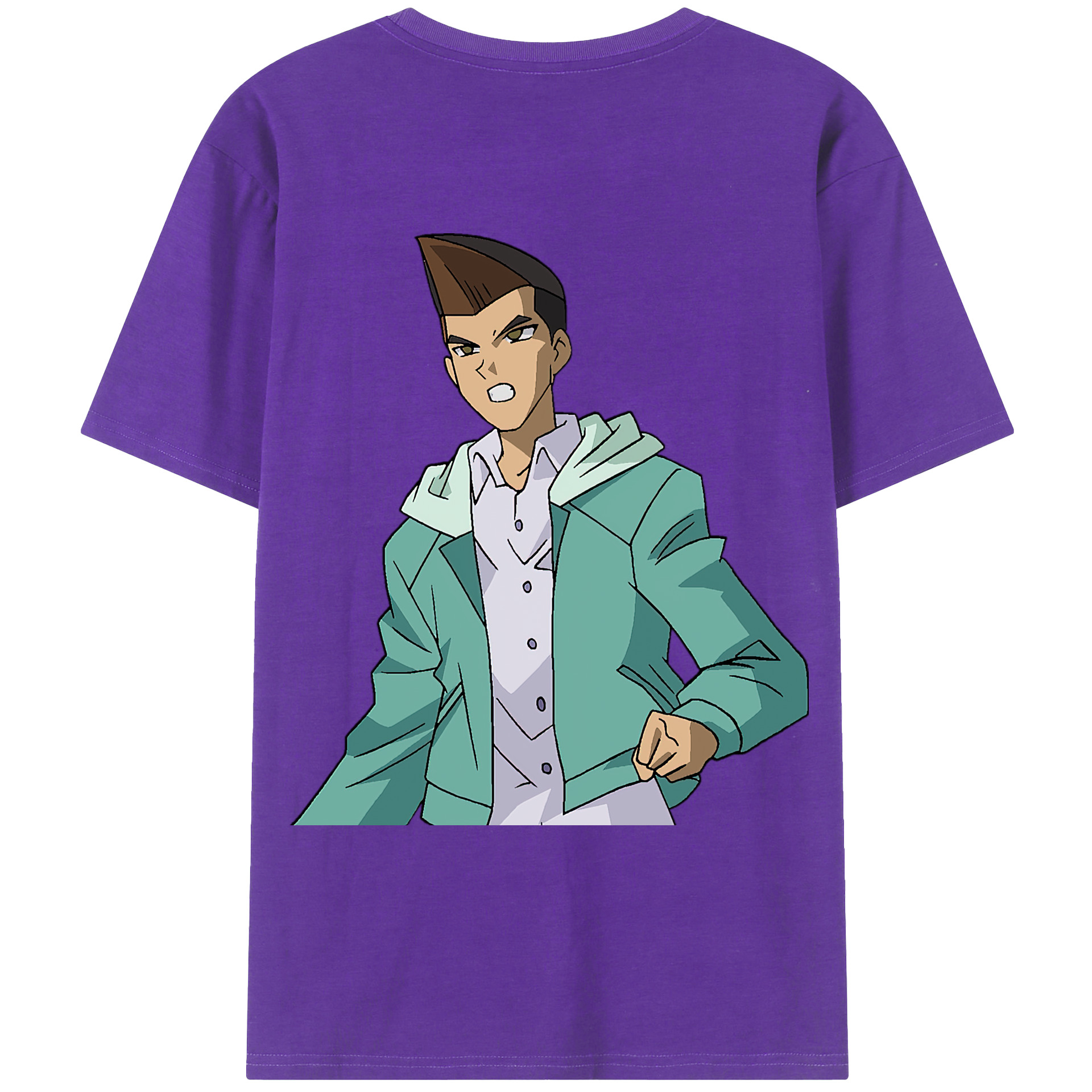 （画像用） 遊☆戯☆王 Yu-Gi-Oh! 綿100％ メンズ半袖Tシャツ（バックプリント） 通気性