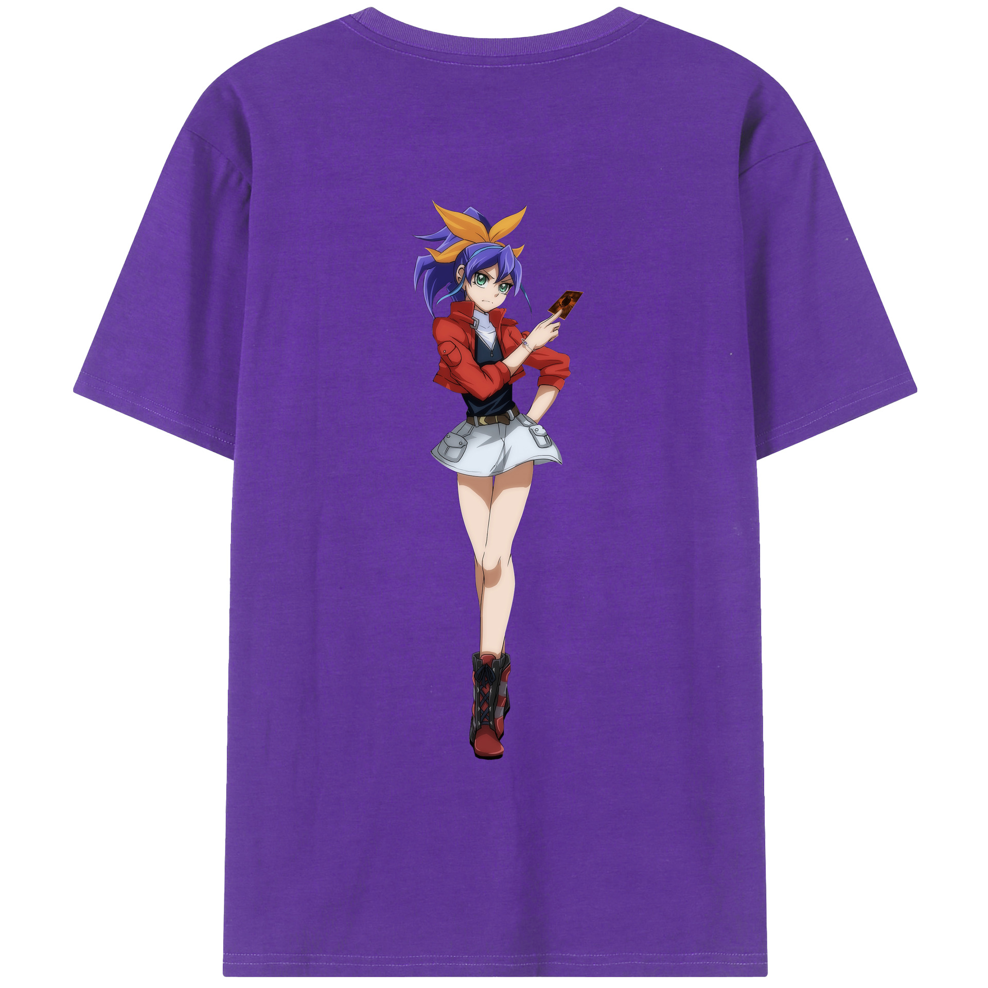 （画像用） 遊☆戯☆王 Yu-Gi-Oh! 綿100％ メンズ半袖Tシャツ（バックプリント） 通気性