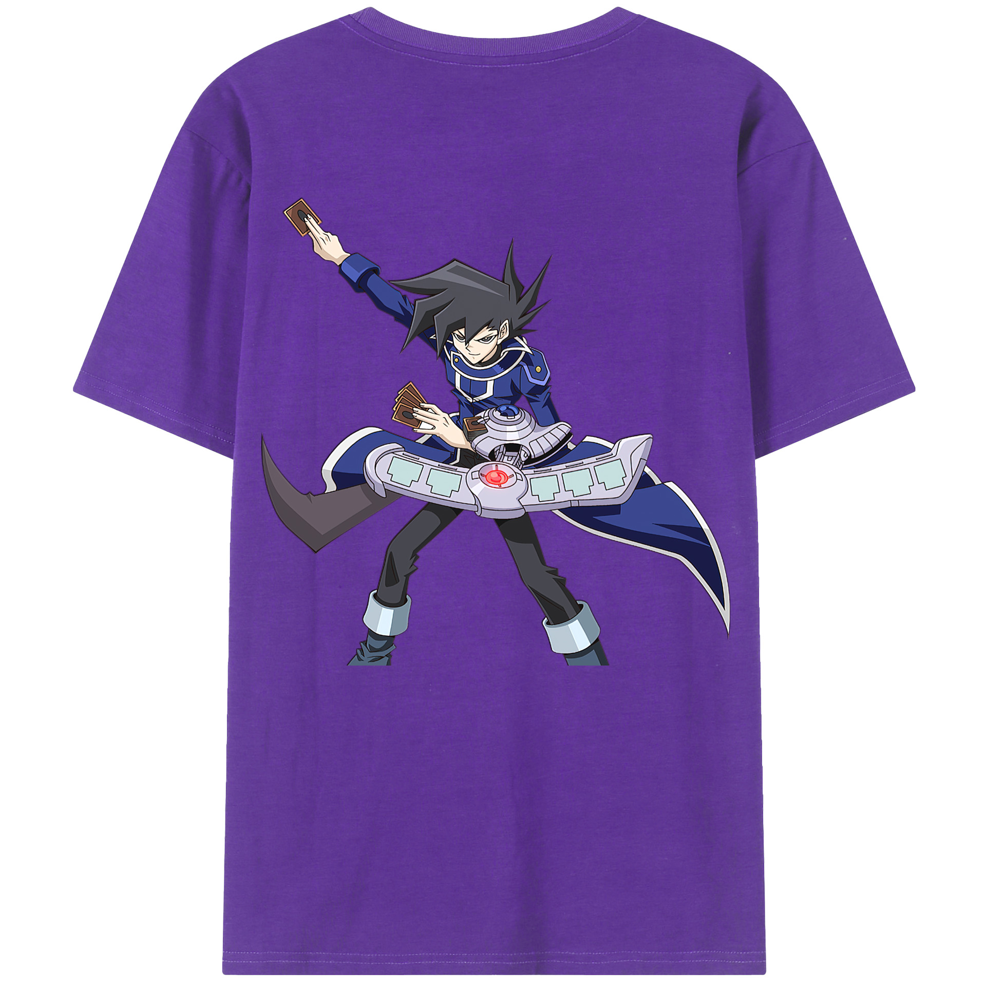 （画像用） 遊☆戯☆王 Yu-Gi-Oh! 綿100％ メンズ半袖Tシャツ（バックプリント） 通気性