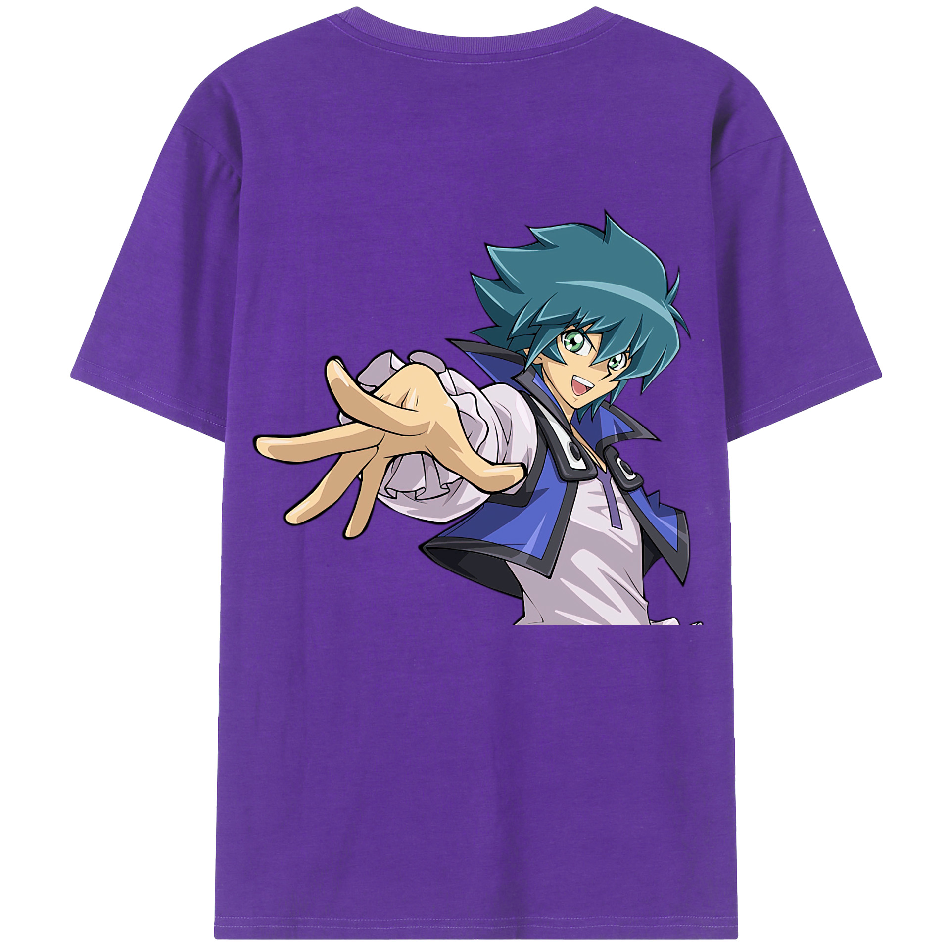（画像用） 遊☆戯☆王 Yu-Gi-Oh! 綿100％ メンズ半袖Tシャツ（バックプリント） 通気性