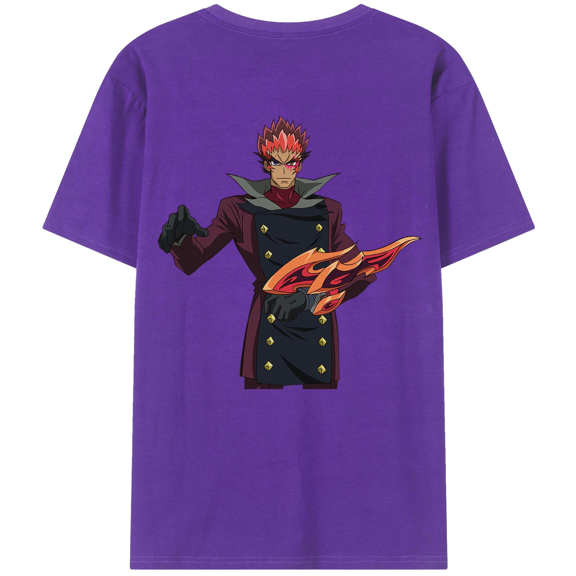 （画像用） 遊☆戯☆王 Yu-Gi-Oh! 綿100％ メンズ半袖Tシャツ（バックプリント） 通気性