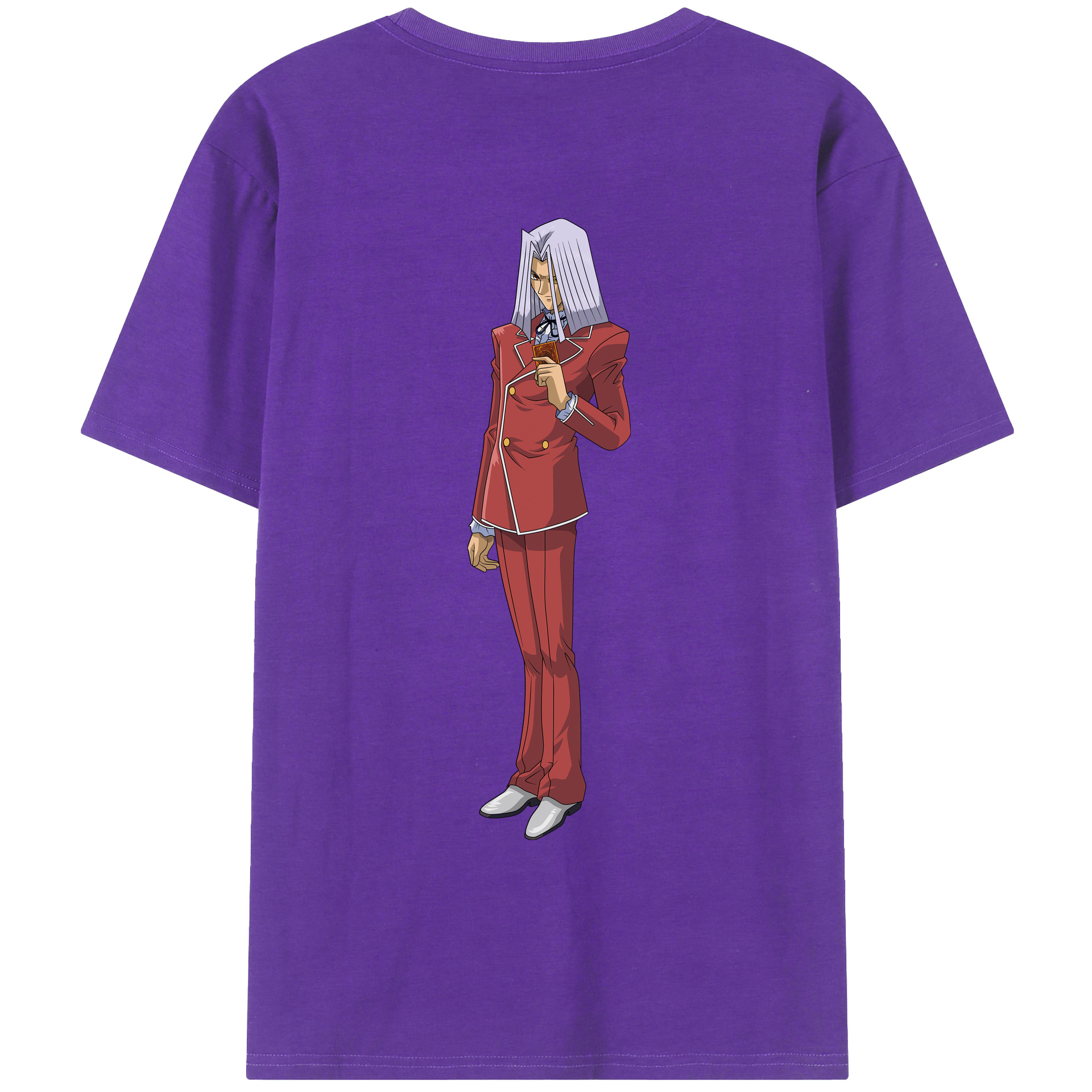 （画像用） 遊☆戯☆王 Yu-Gi-Oh! 綿100％ メンズ半袖Tシャツ（バックプリント） 通気性