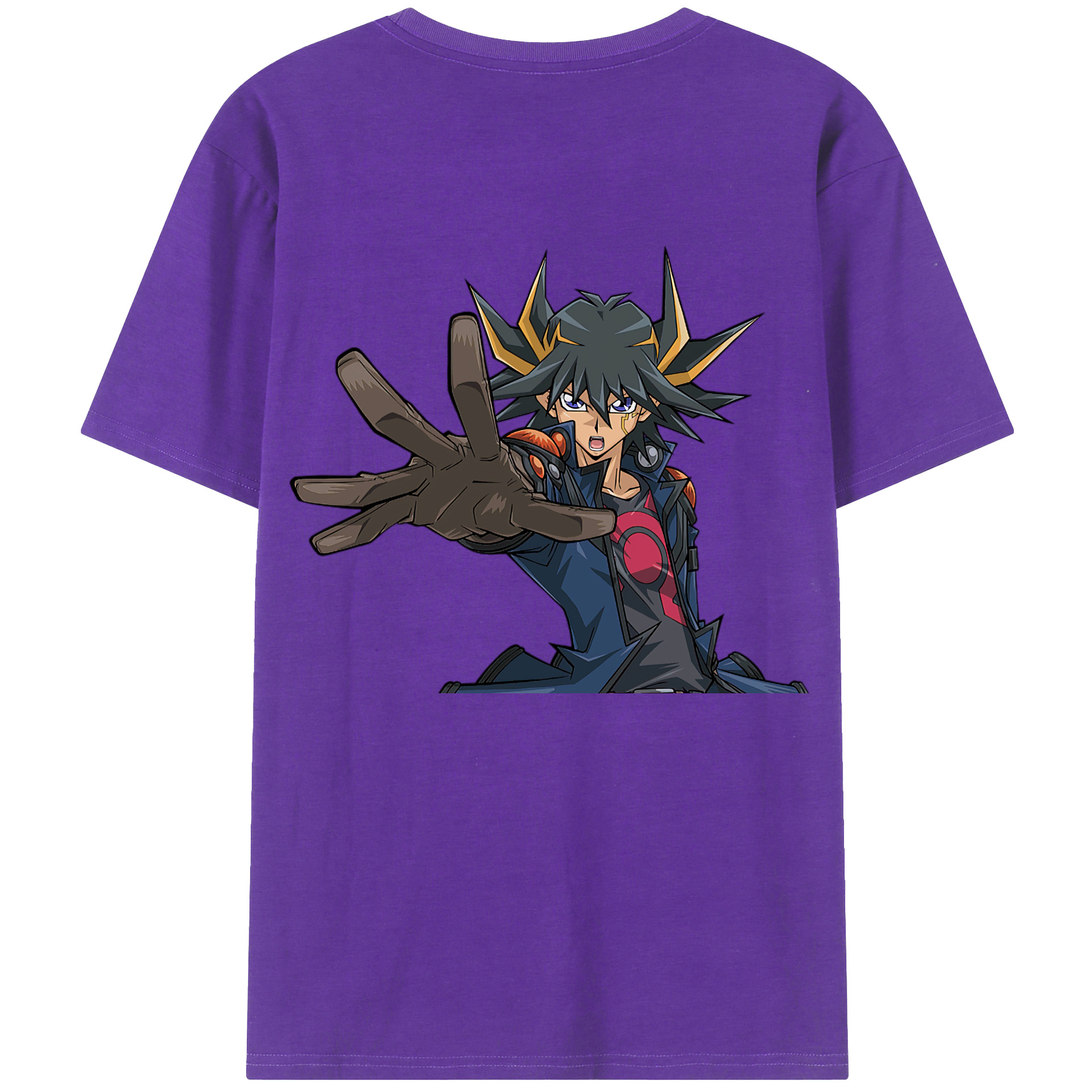 （画像用） 遊☆戯☆王 Yu-Gi-Oh! 綿100％ メンズ半袖Tシャツ（バックプリント） 通気性