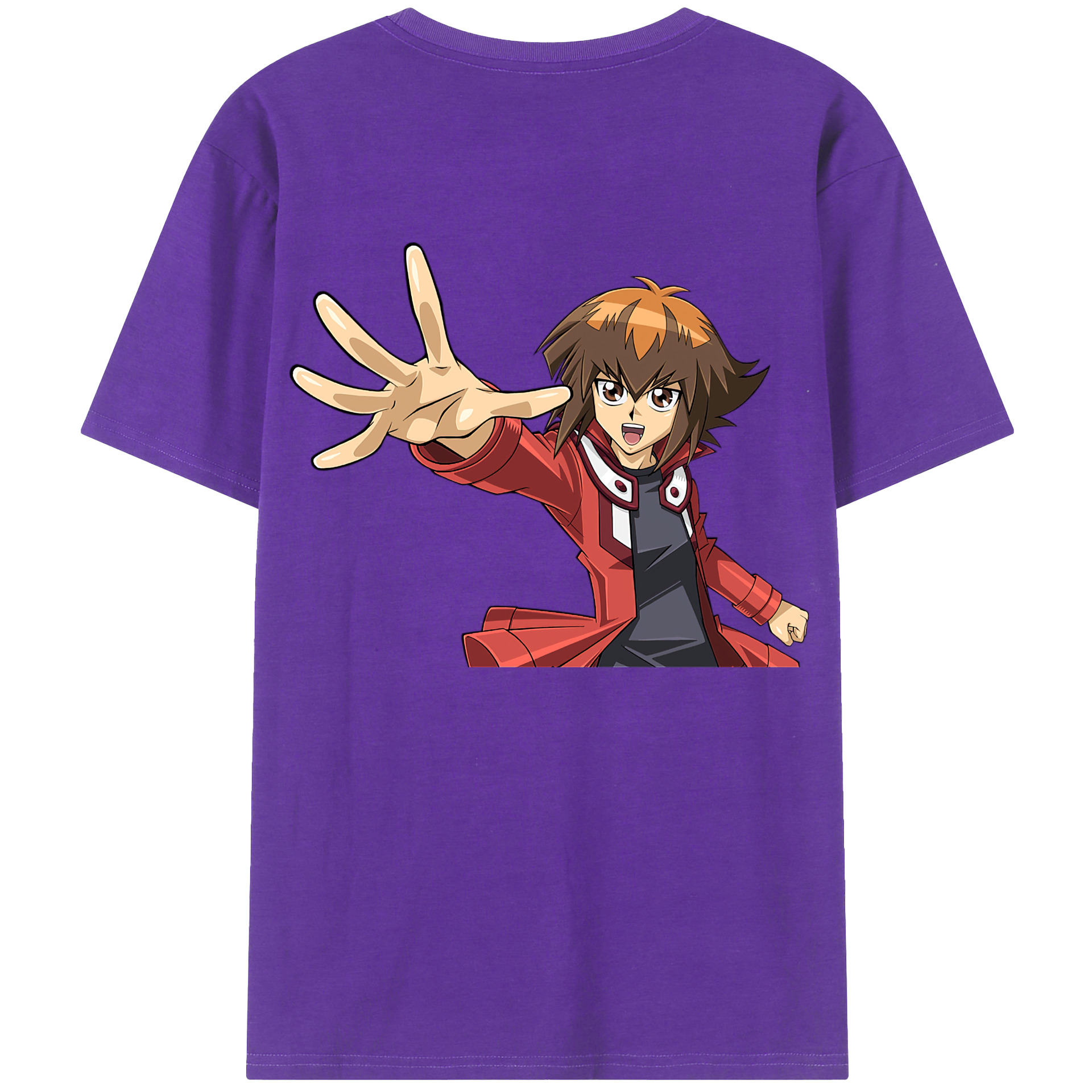 （画像用） 遊☆戯☆王 Yu-Gi-Oh! 綿100％ メンズ半袖Tシャツ（バックプリント） 通気性