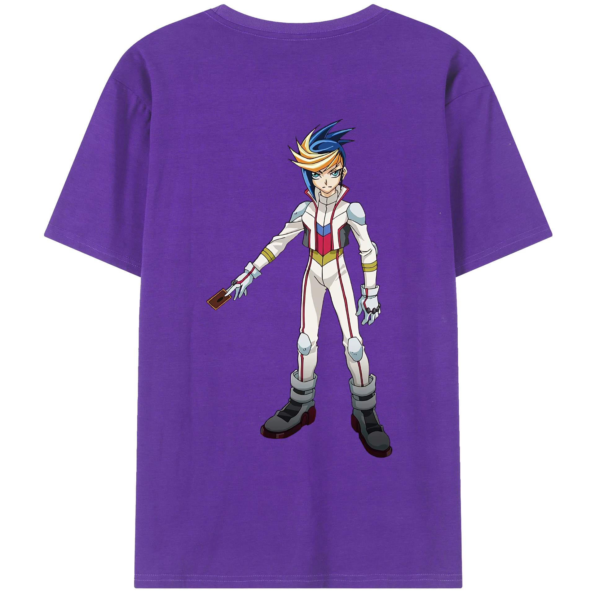 （画像用） 遊☆戯☆王 Yu-Gi-Oh! 綿100％ メンズ半袖Tシャツ（バックプリント） 通気性