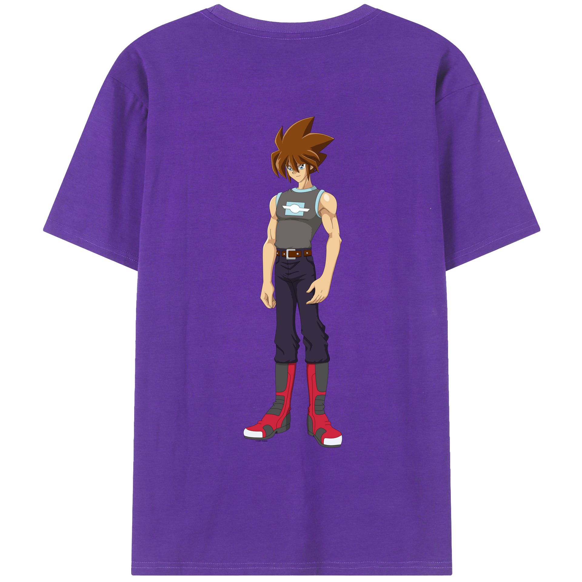 （画像用） 遊☆戯☆王 Yu-Gi-Oh! 綿100％ メンズ半袖Tシャツ（バックプリント） 通気性