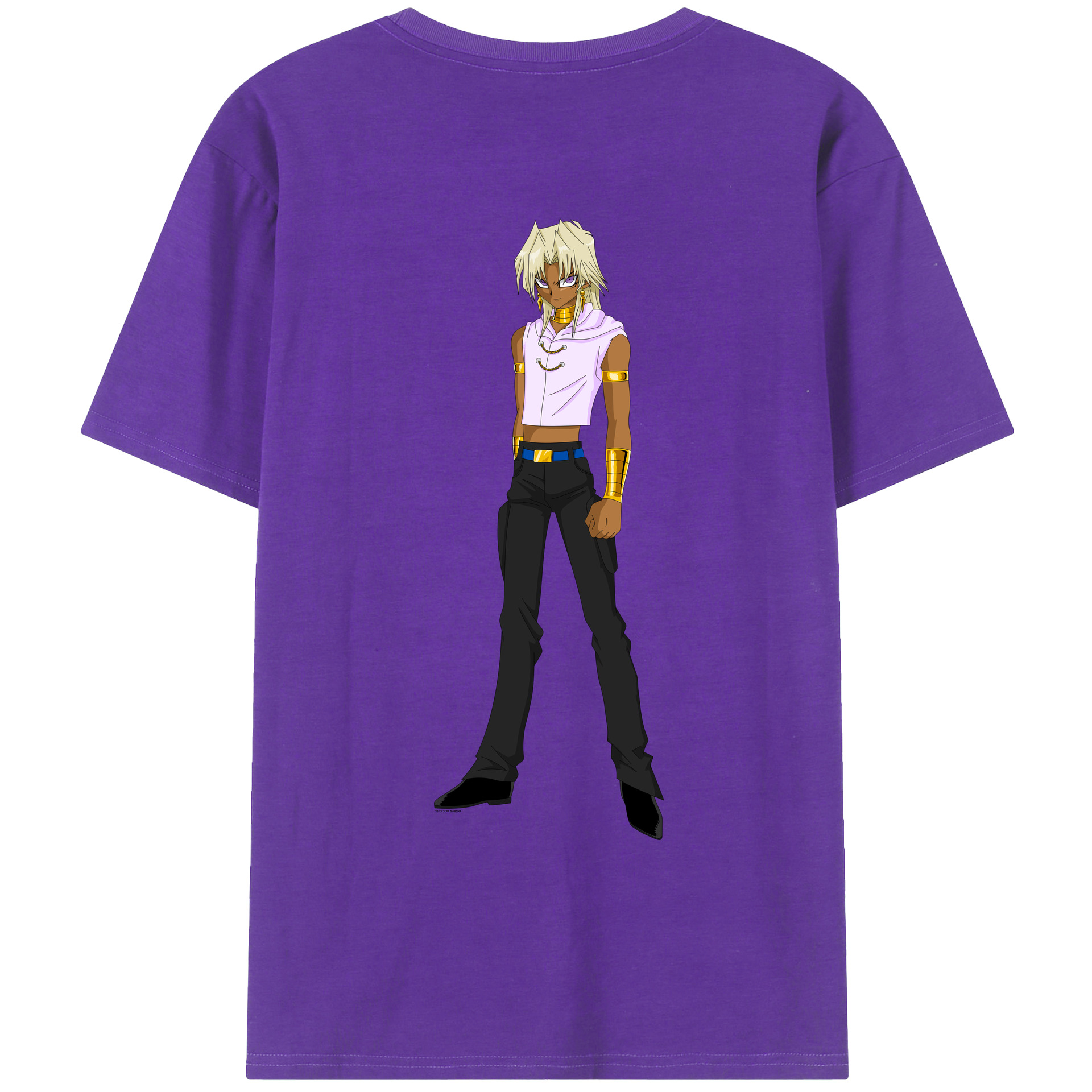 （画像用） 遊☆戯☆王 Yu-Gi-Oh! 綿100％ メンズ半袖Tシャツ（バックプリント） 通気性