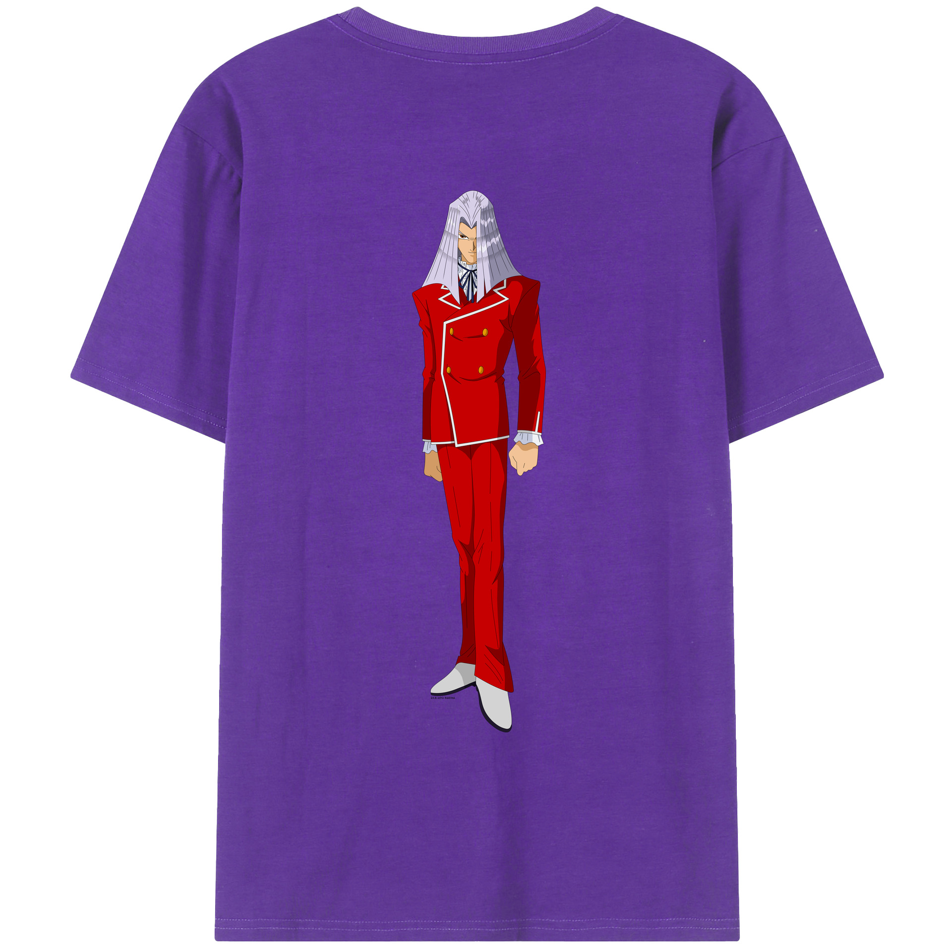 （画像用） 遊☆戯☆王 Yu-Gi-Oh! 綿100％ メンズ半袖Tシャツ（バックプリント） 通気性