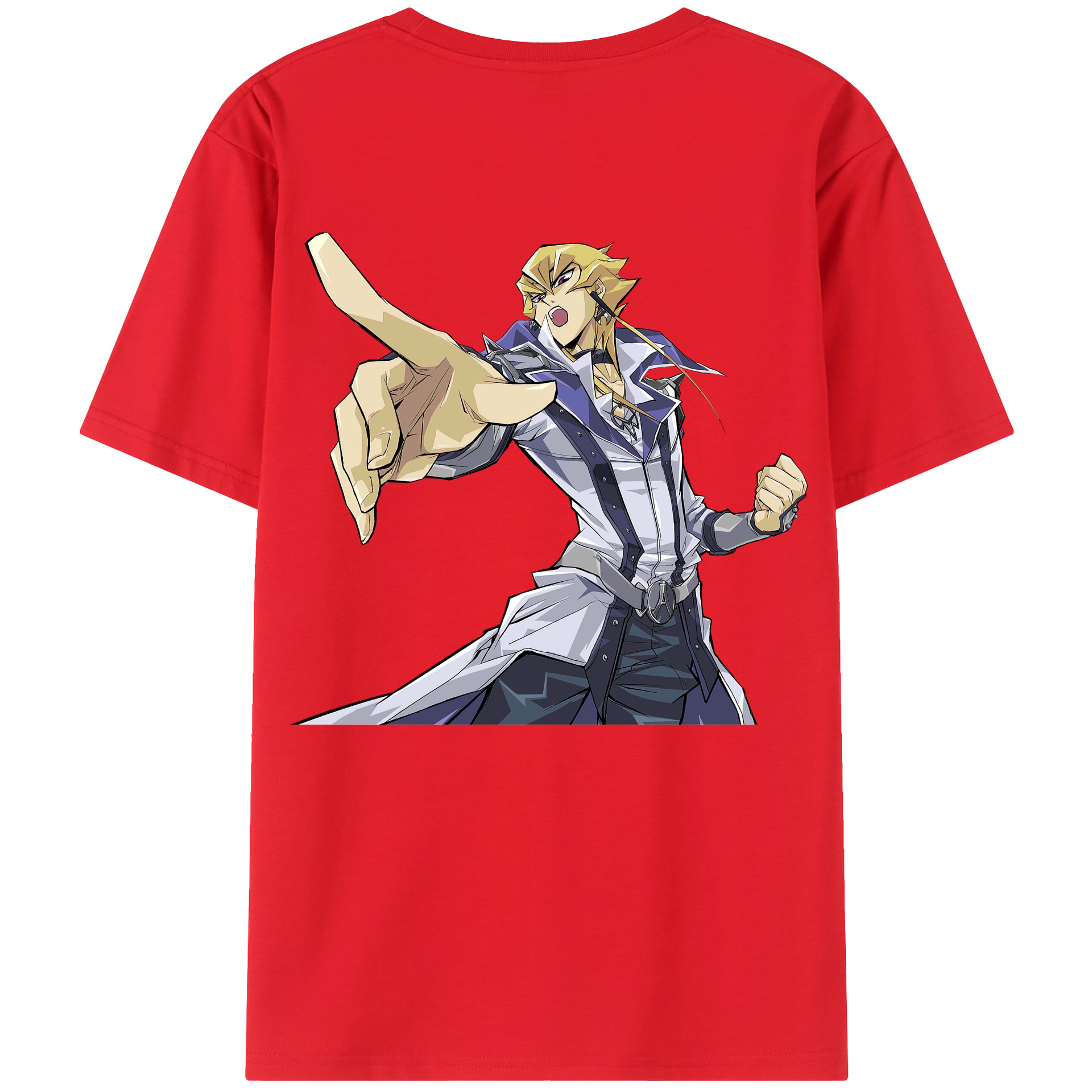 （画像用） 遊☆戯☆王 Yu-Gi-Oh! 綿100％ メンズ半袖Tシャツ（バックプリント） 通気性