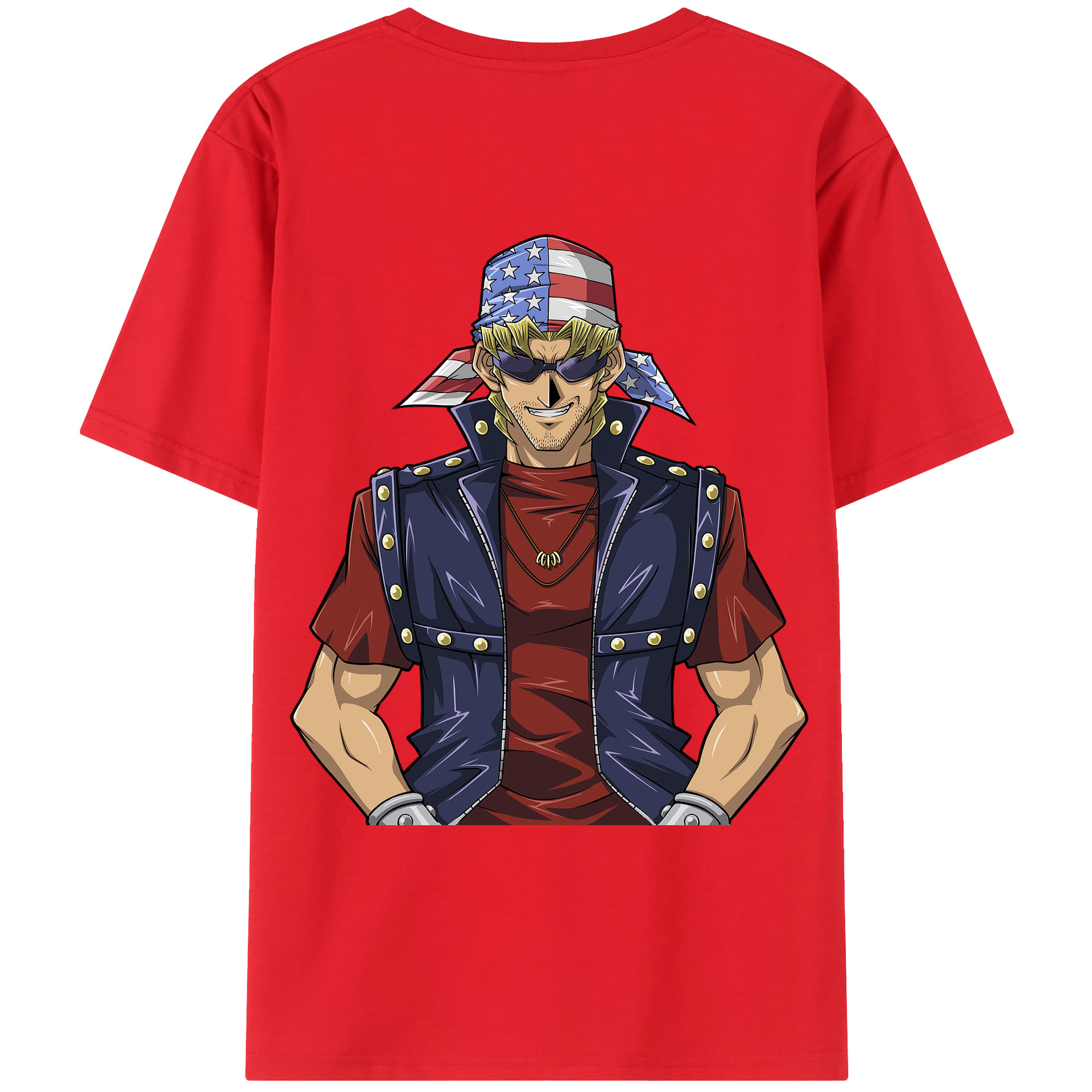 （画像用） 遊☆戯☆王 Yu-Gi-Oh! 綿100％ メンズ半袖Tシャツ（バックプリント） 通気性