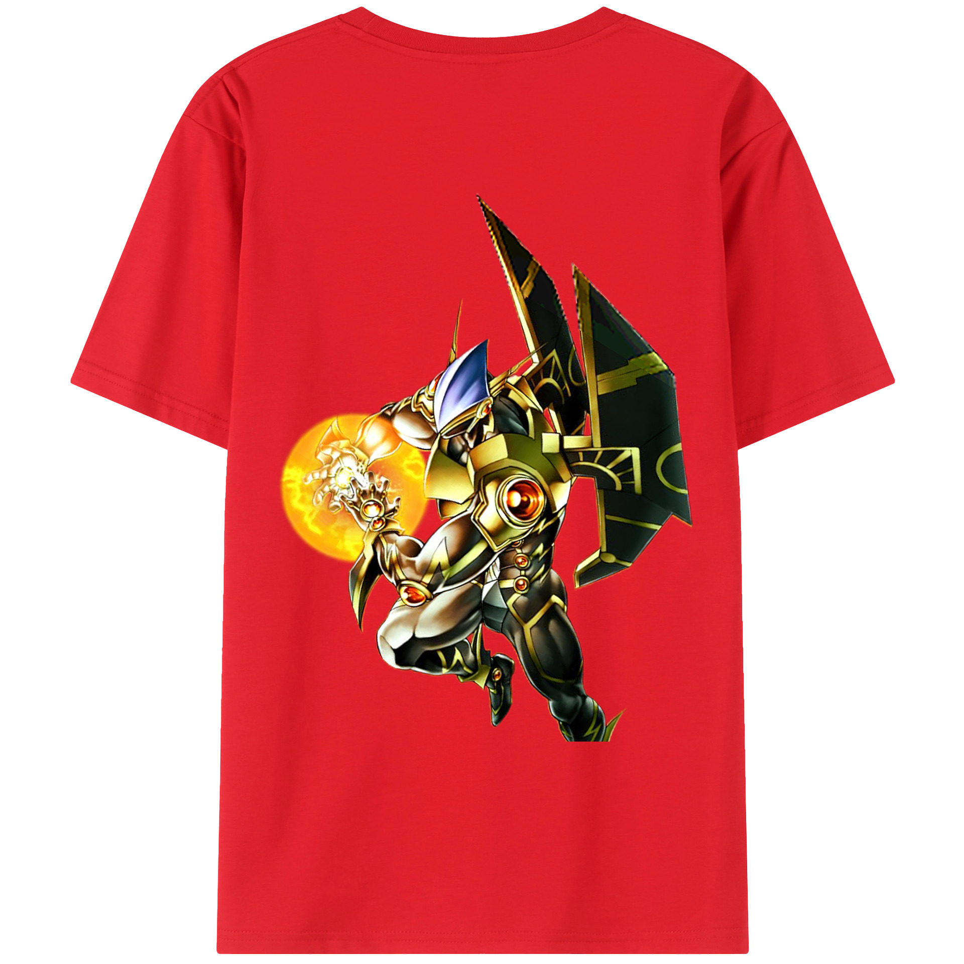 （画像用） 遊☆戯☆王 Yu-Gi-Oh! 綿100％ メンズ半袖Tシャツ（バックプリント） 通気性