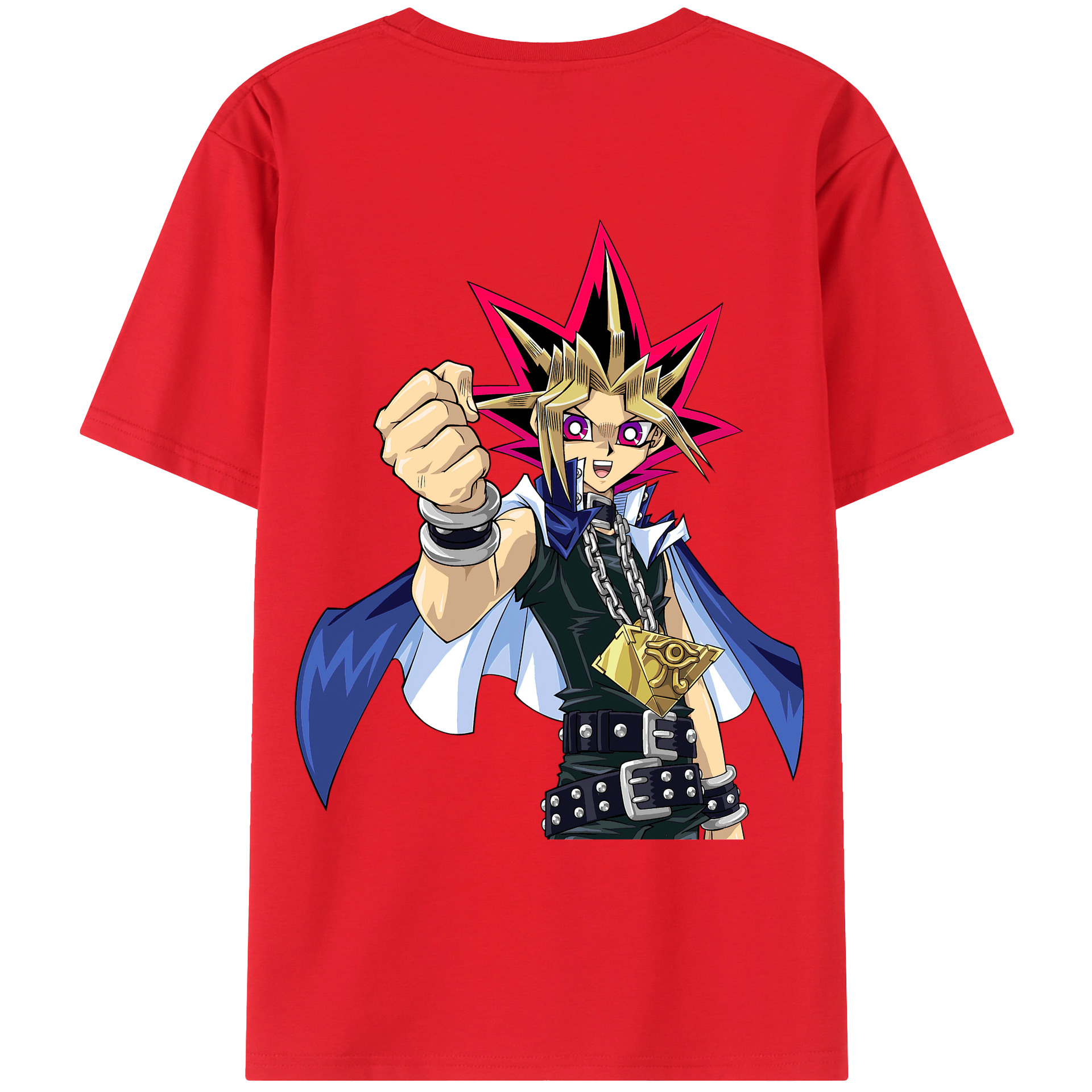 （画像用） 遊☆戯☆王 Yu-Gi-Oh! 綿100％ メンズ半袖Tシャツ（バックプリント） 通気性