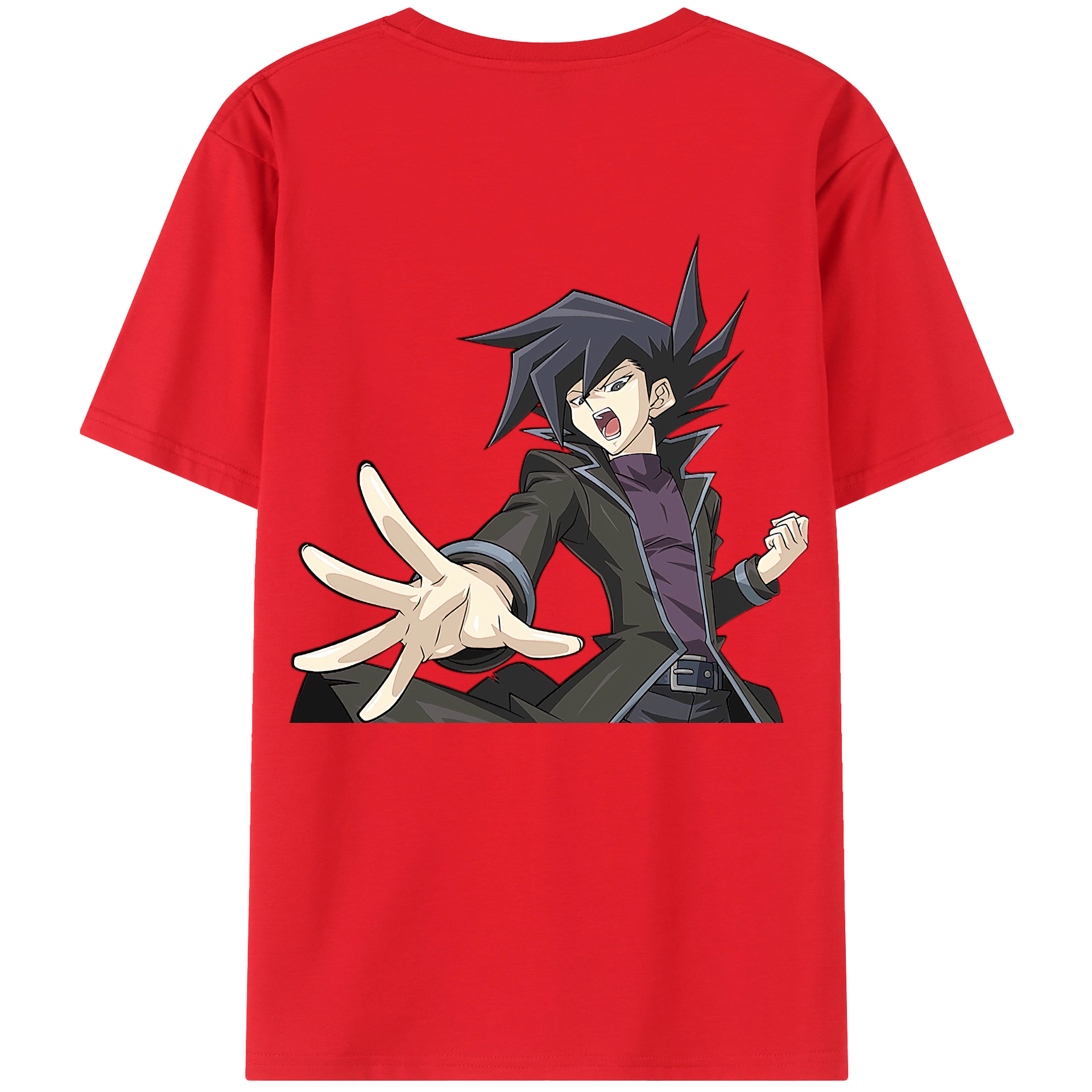 （画像用） 遊☆戯☆王 Yu-Gi-Oh! 綿100％ メンズ半袖Tシャツ（バックプリント） 通気性