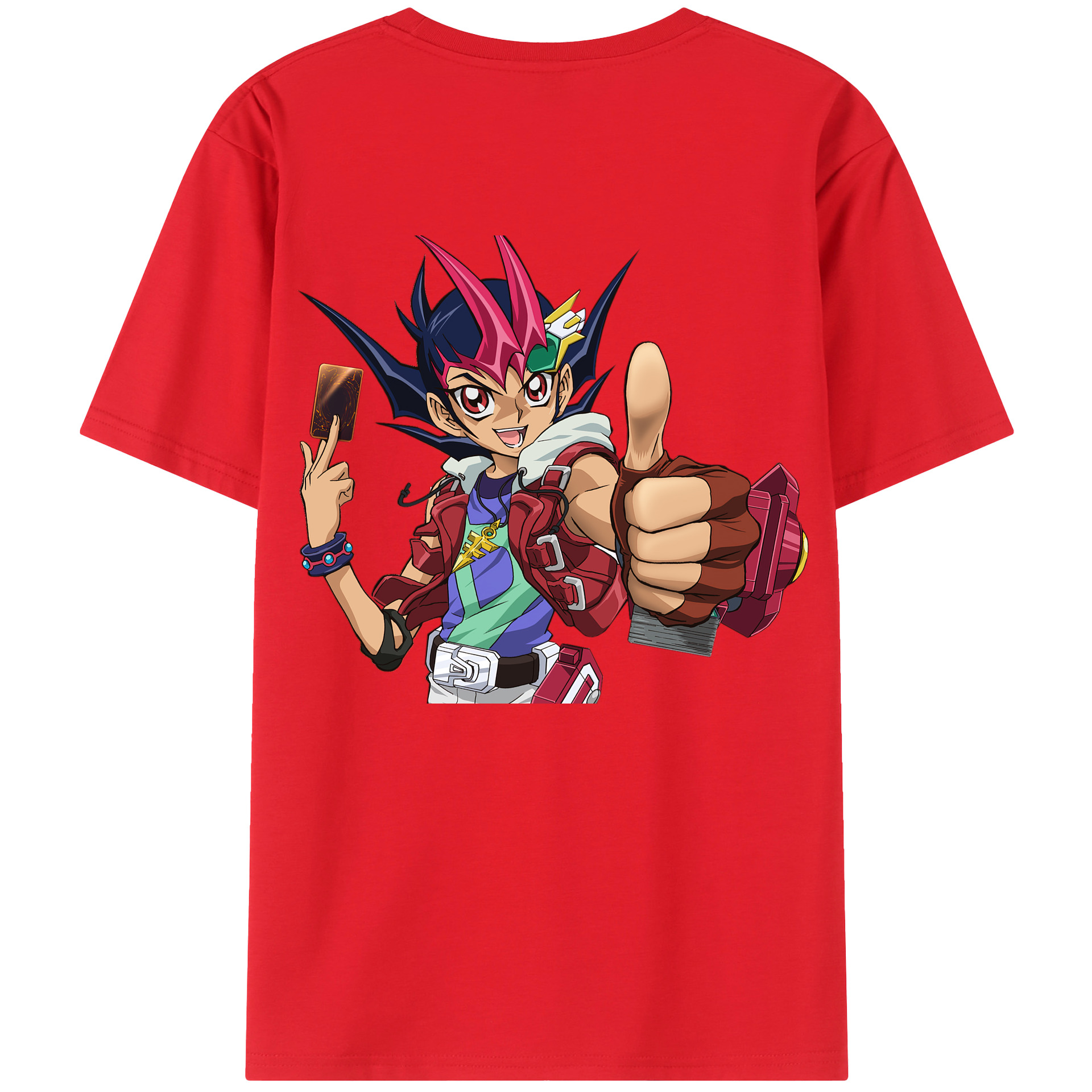 （画像用） 遊☆戯☆王 Yu-Gi-Oh! 綿100％ メンズ半袖Tシャツ（バックプリント） 通気性