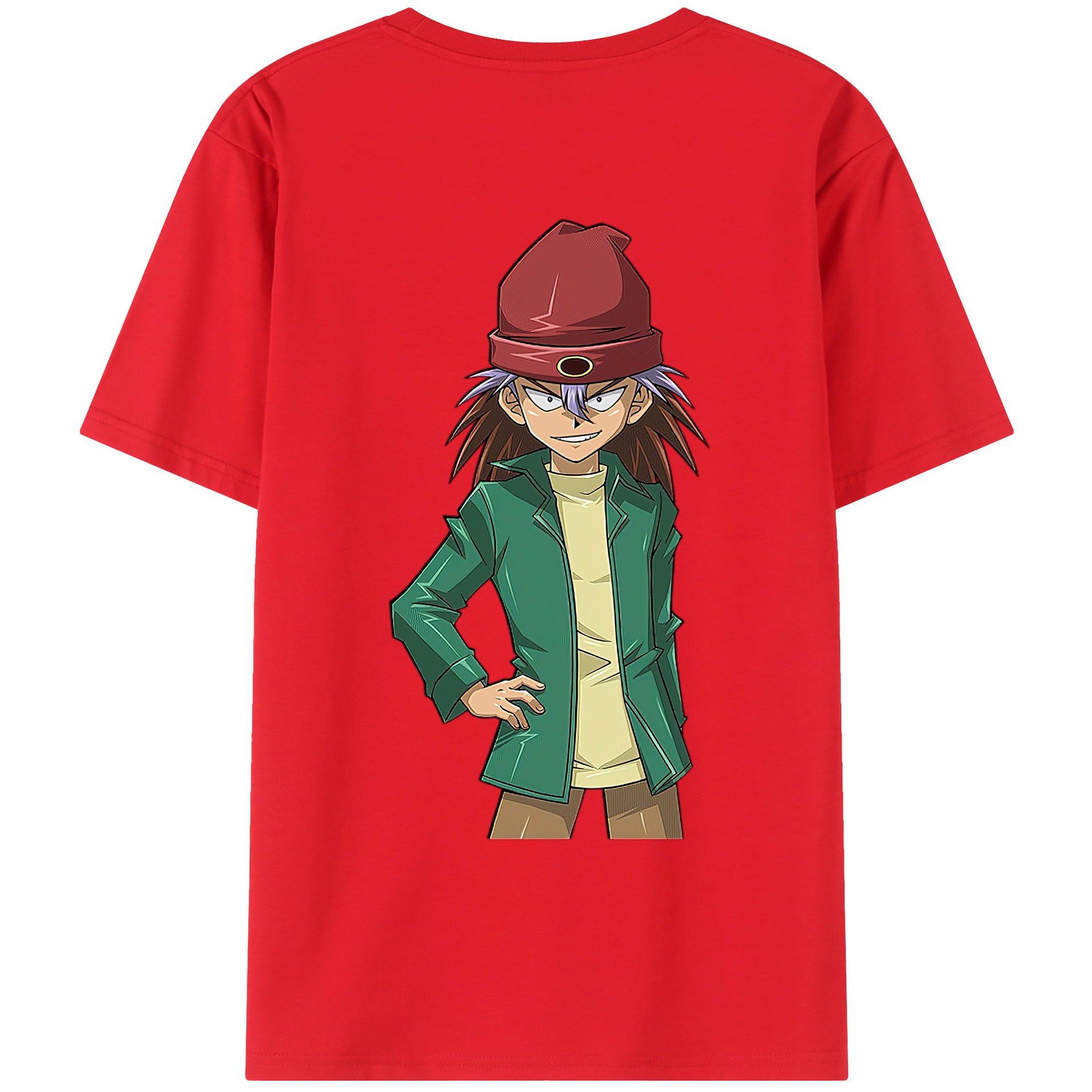 （画像用） 遊☆戯☆王 Yu-Gi-Oh! 綿100％ メンズ半袖Tシャツ（バックプリント） 通気性