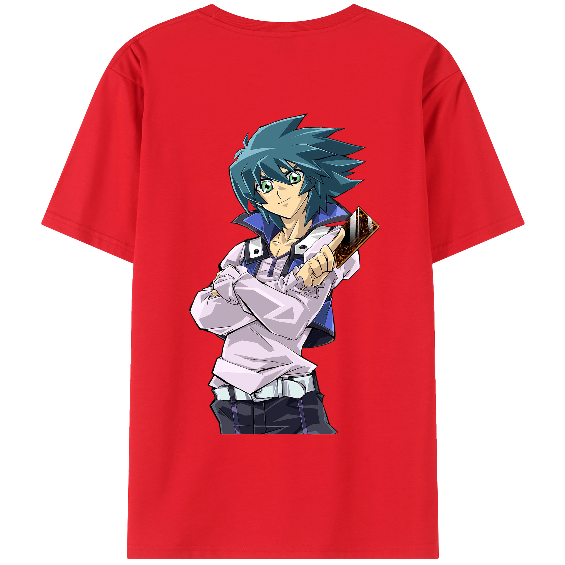 （画像用） 遊☆戯☆王 Yu-Gi-Oh! 綿100％ メンズ半袖Tシャツ（バックプリント） 通気性
