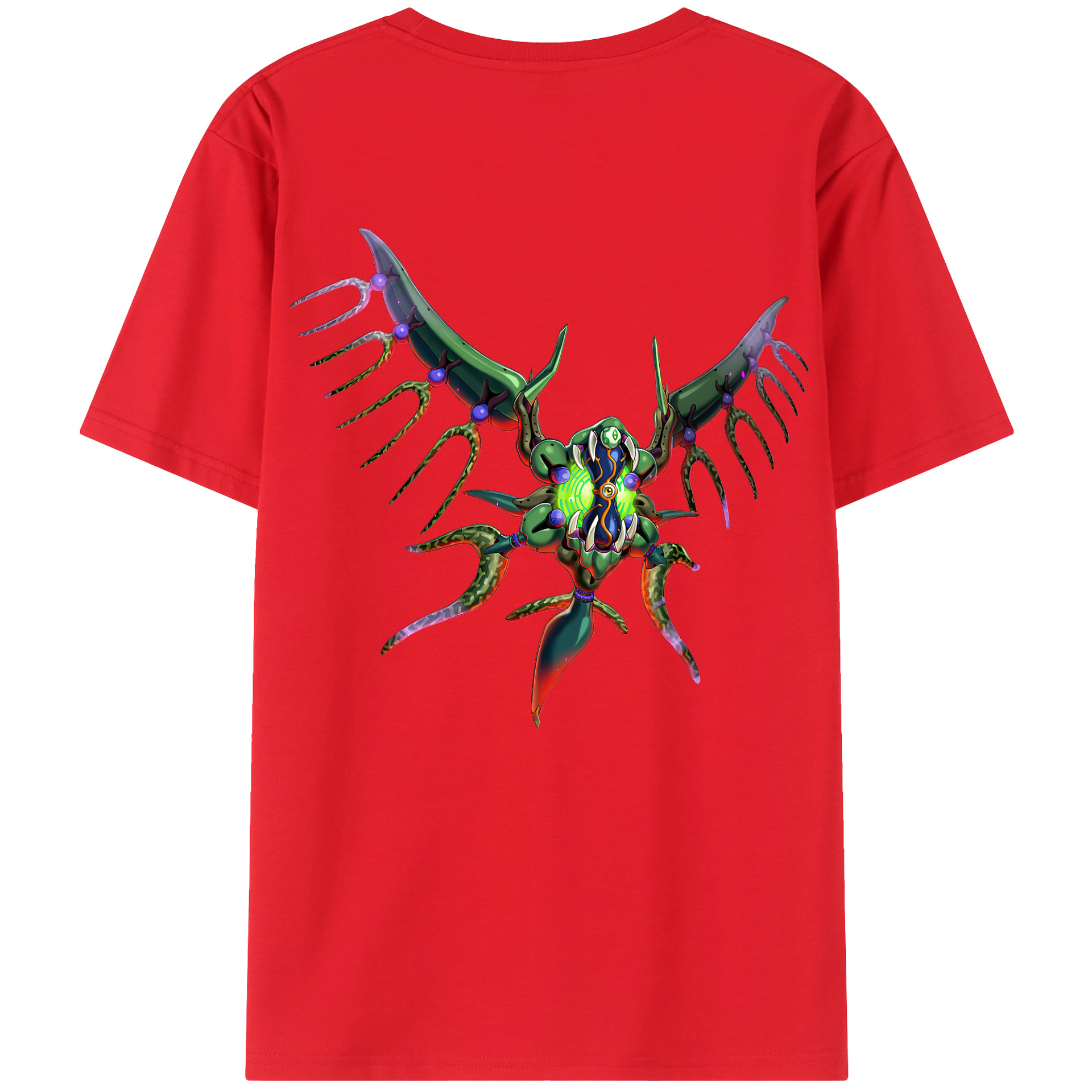（画像用） 遊☆戯☆王 Yu-Gi-Oh! 綿100％ メンズ半袖Tシャツ（バックプリント） 通気性