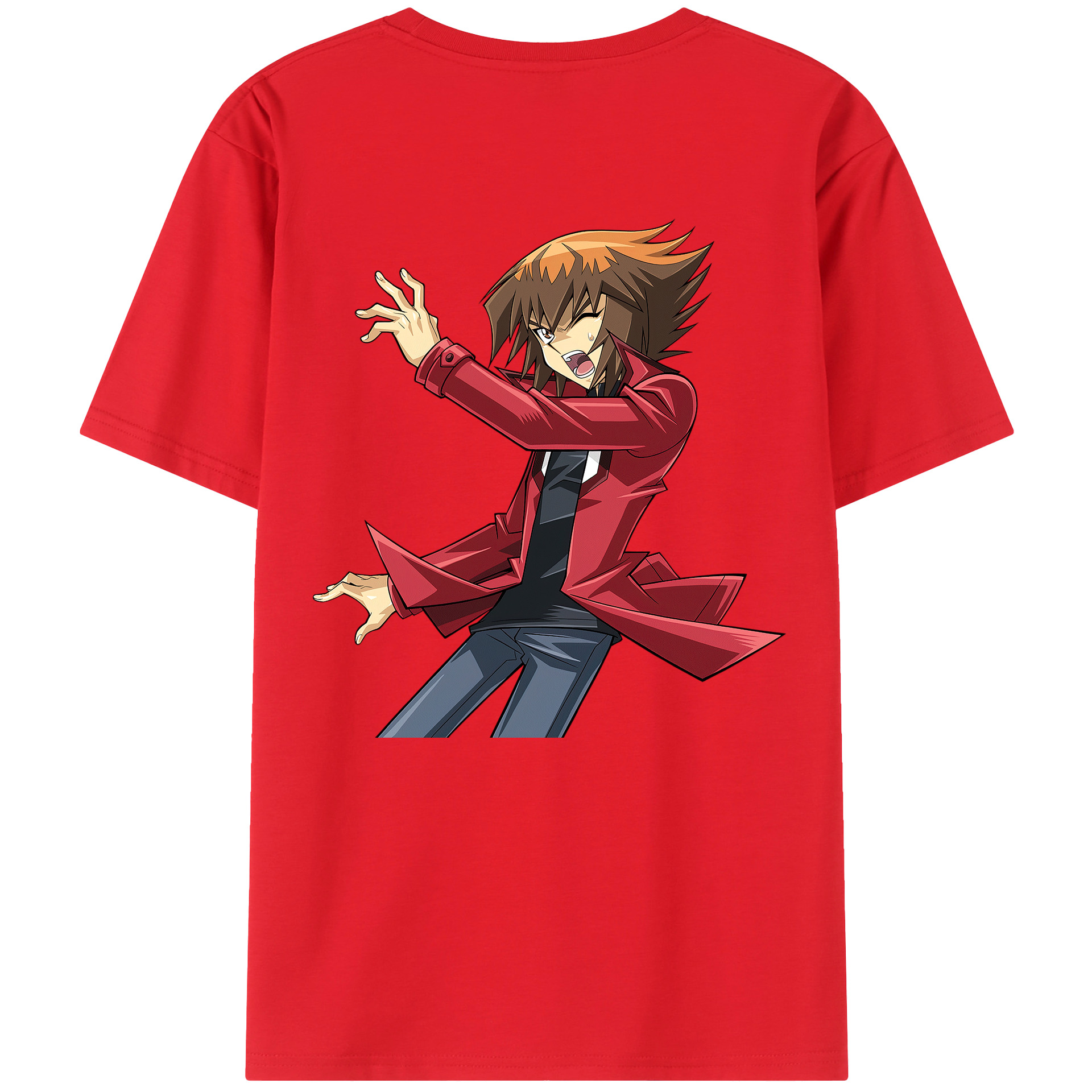 （画像用） 遊☆戯☆王 Yu-Gi-Oh! 綿100％ メンズ半袖Tシャツ（バックプリント） 通気性