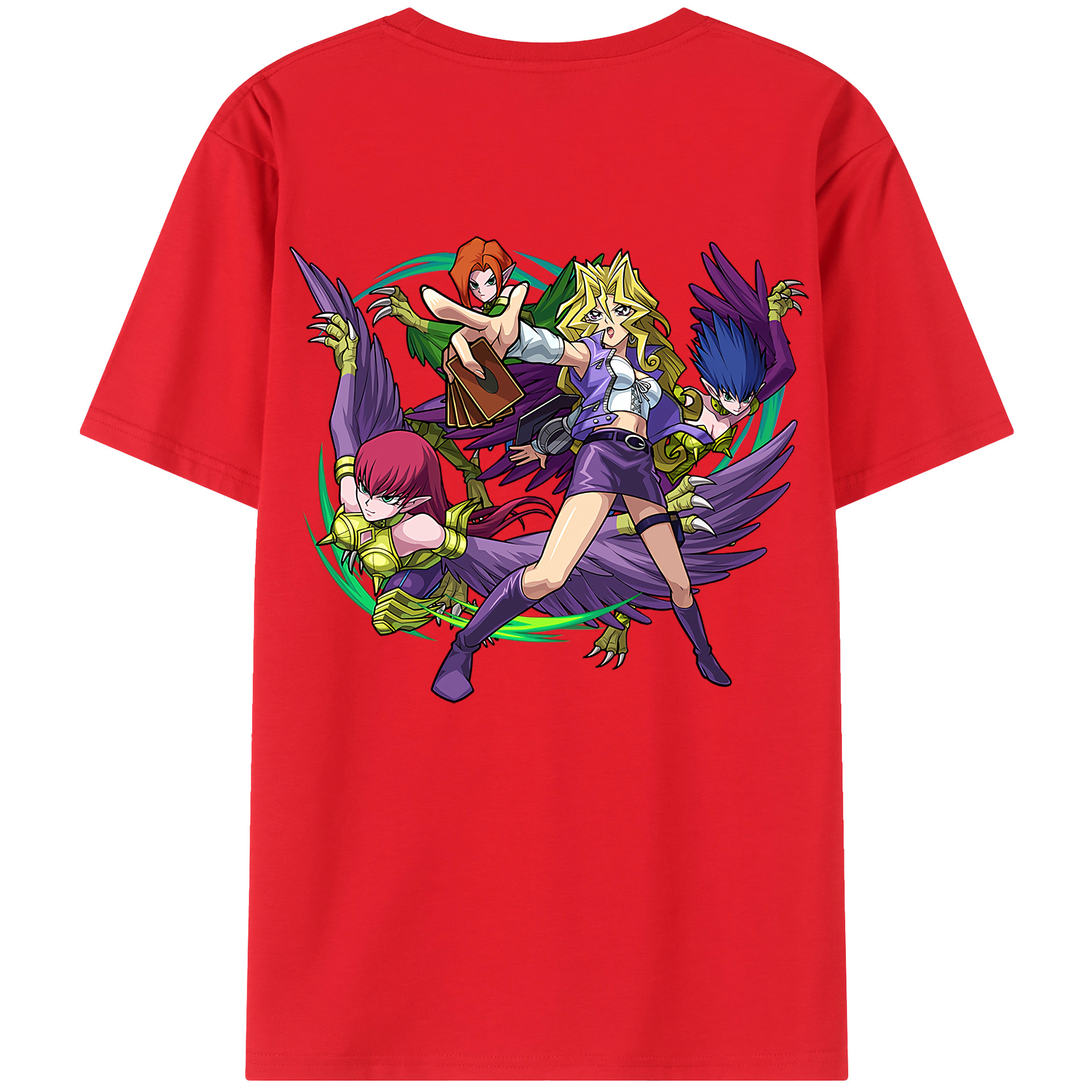 （画像用） 遊☆戯☆王 Yu-Gi-Oh! 綿100％ メンズ半袖Tシャツ（バックプリント） 通気性