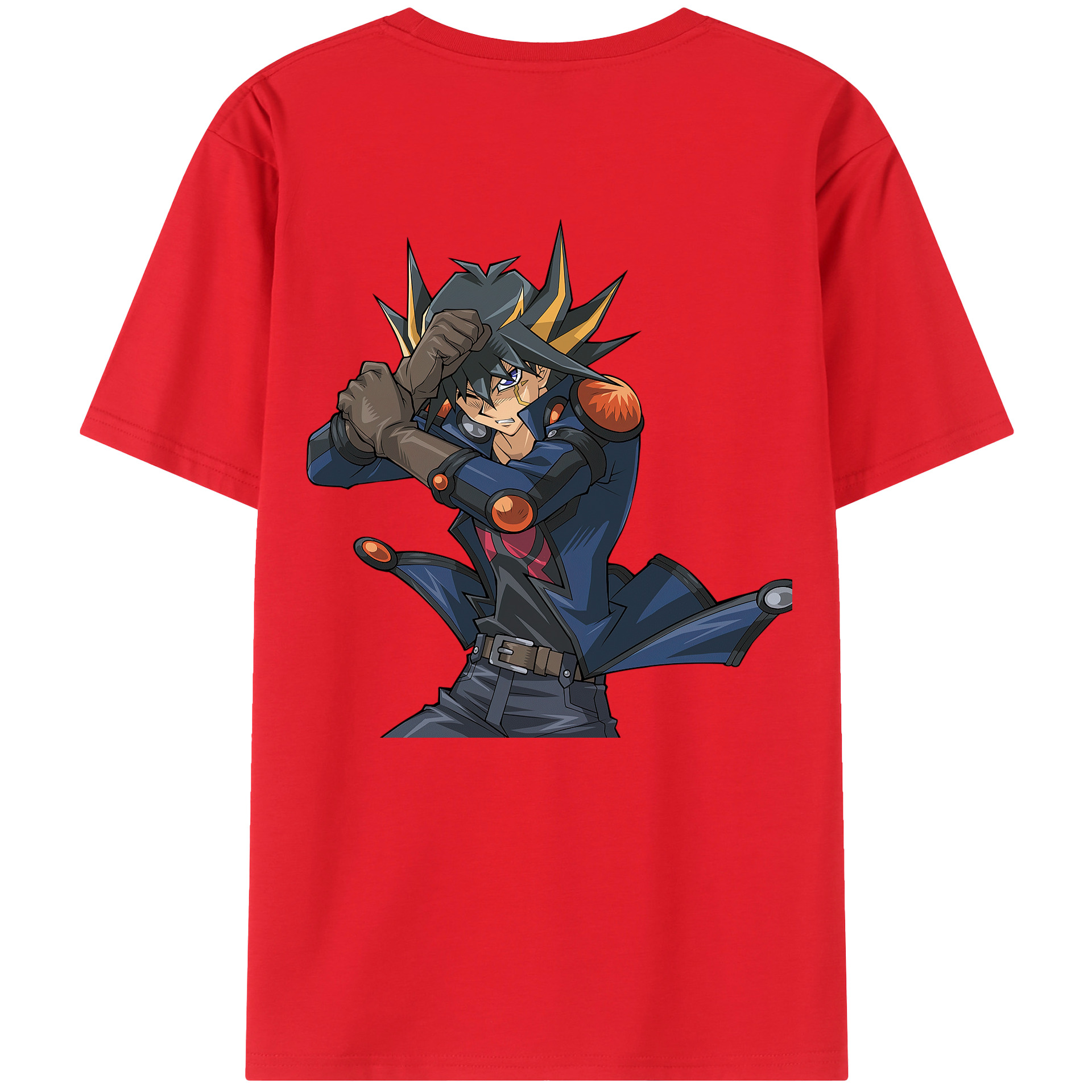 （画像用） 遊☆戯☆王 Yu-Gi-Oh! 綿100％ メンズ半袖Tシャツ（バックプリント） 通気性