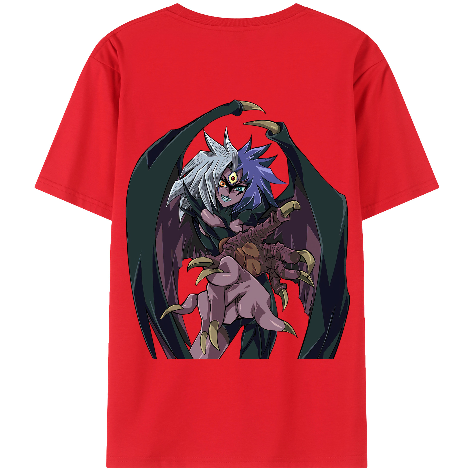 （画像用） 遊☆戯☆王 Yu-Gi-Oh! 綿100％ メンズ半袖Tシャツ（バックプリント） 通気性