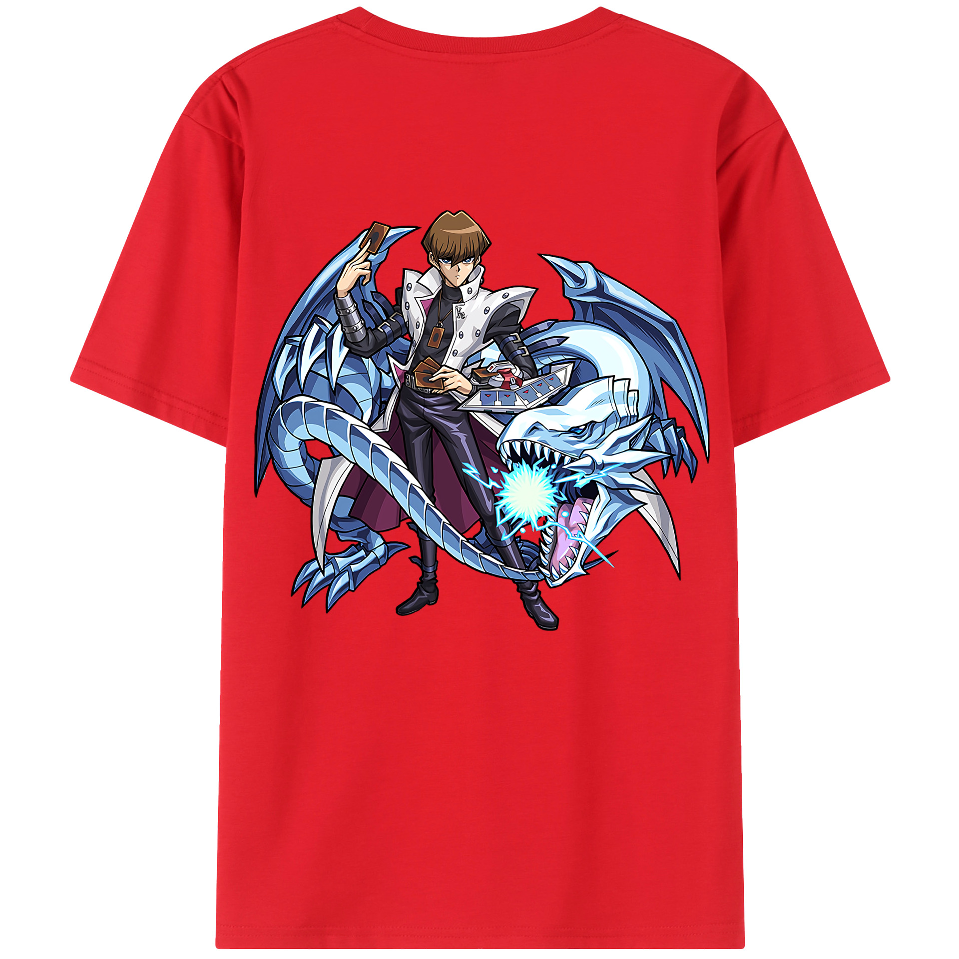 （画像用） 遊☆戯☆王 Yu-Gi-Oh! 綿100％ メンズ半袖Tシャツ（バックプリント） 通気性