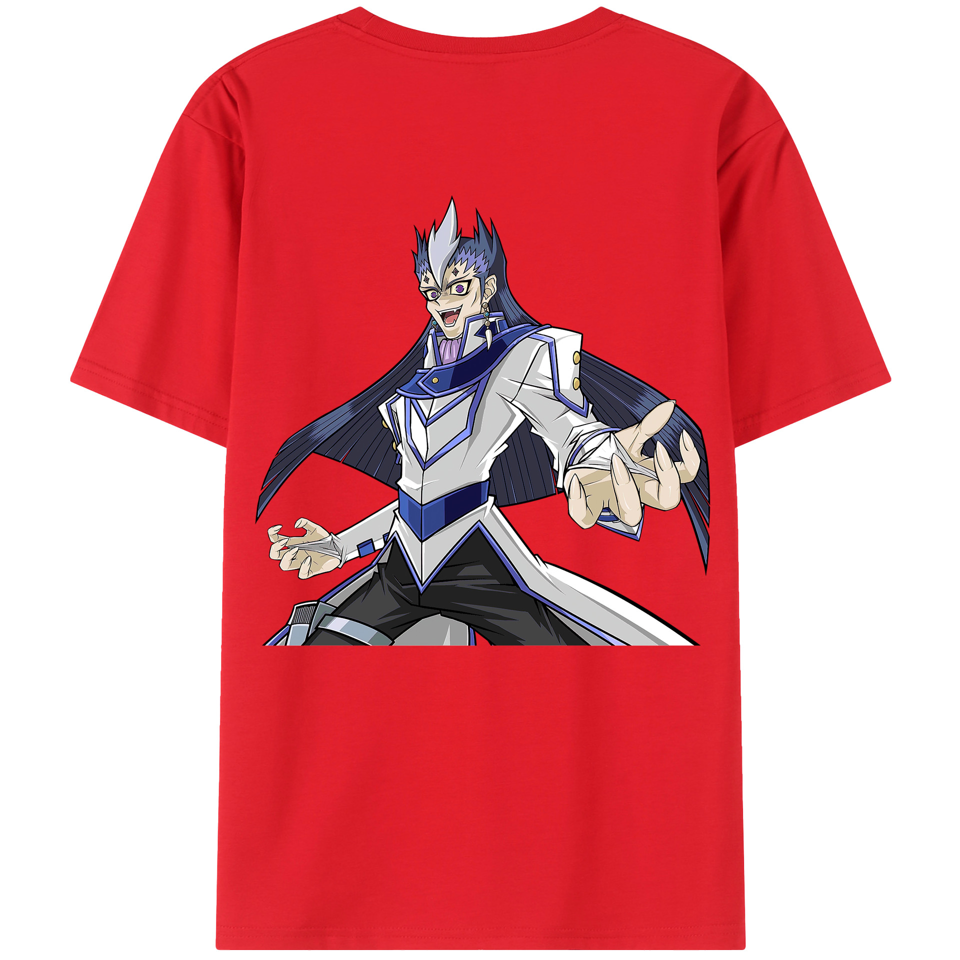 （画像用） 遊☆戯☆王 Yu-Gi-Oh! 綿100％ メンズ半袖Tシャツ（バックプリント） 通気性