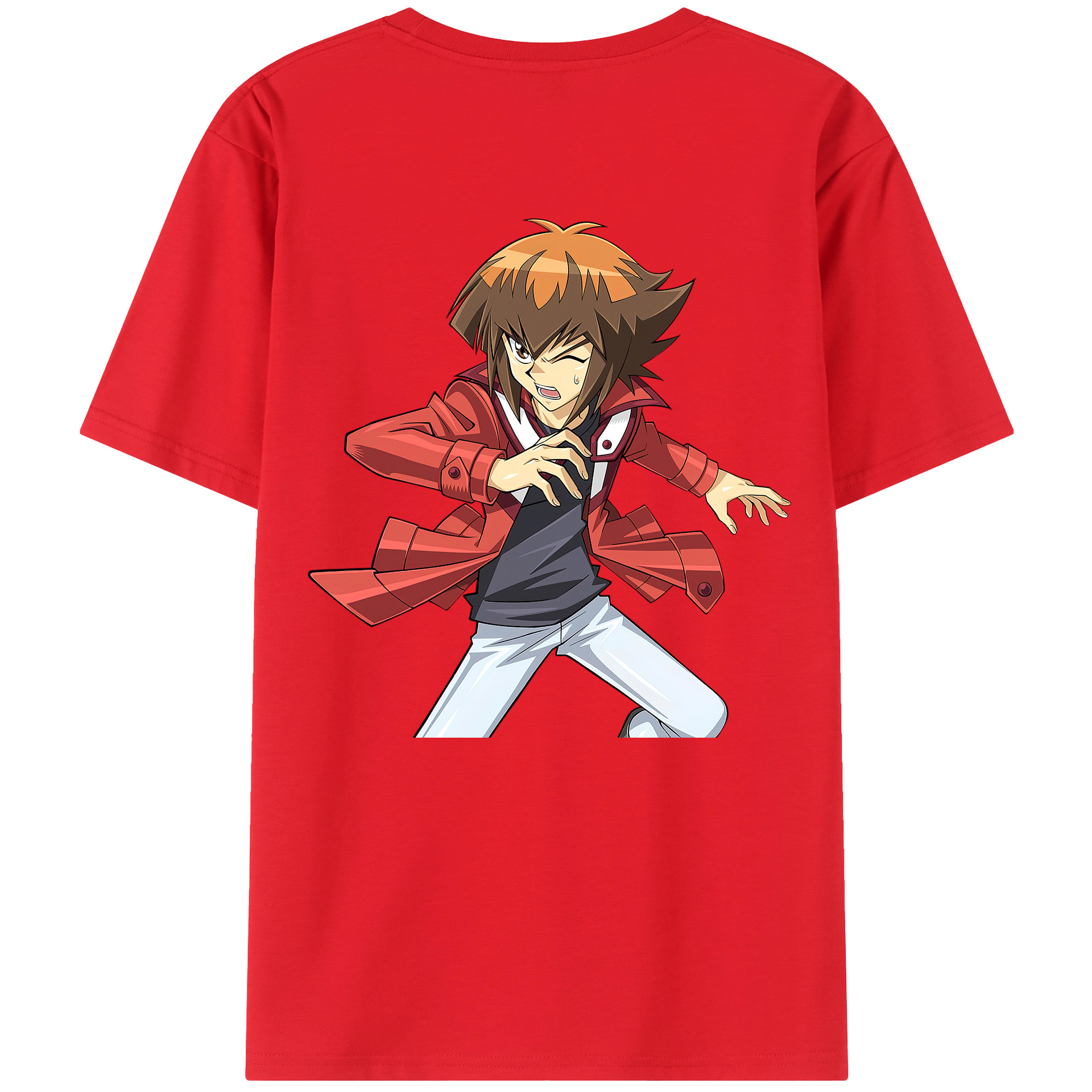 （画像用） 遊☆戯☆王 Yu-Gi-Oh! 綿100％ メンズ半袖Tシャツ（バックプリント） 通気性