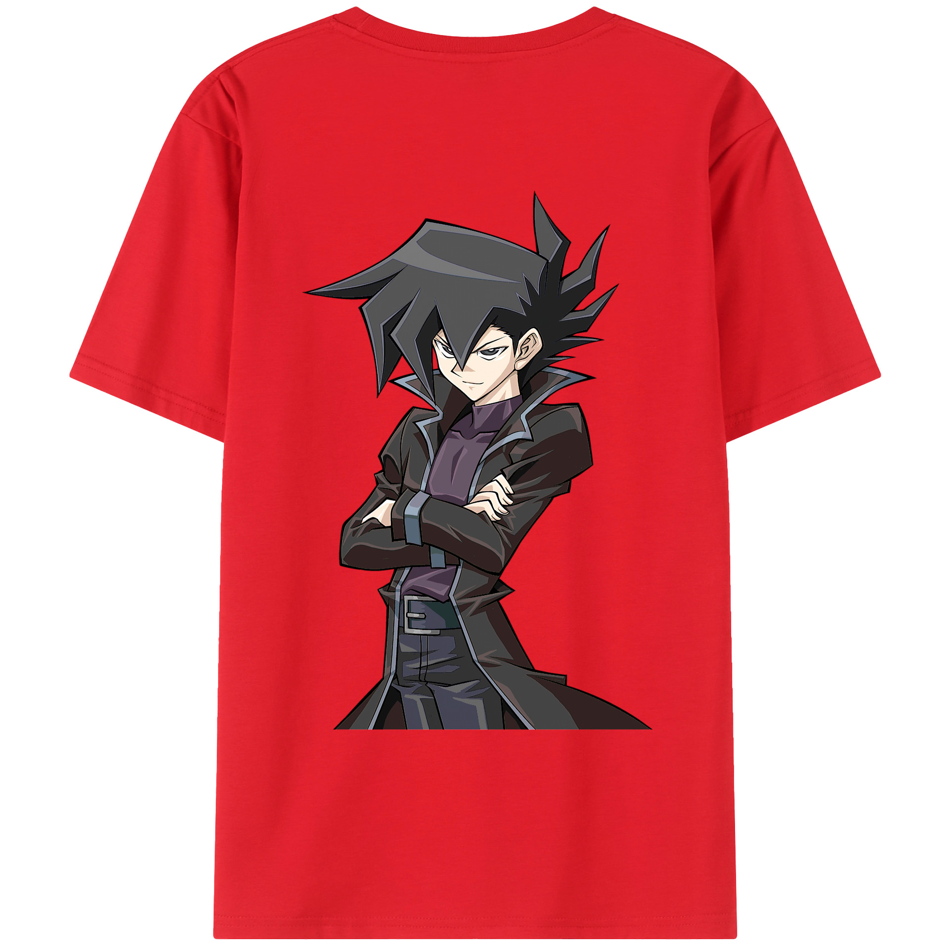 （画像用） 遊☆戯☆王 Yu-Gi-Oh! 綿100％ メンズ半袖Tシャツ（バックプリント） 通気性
