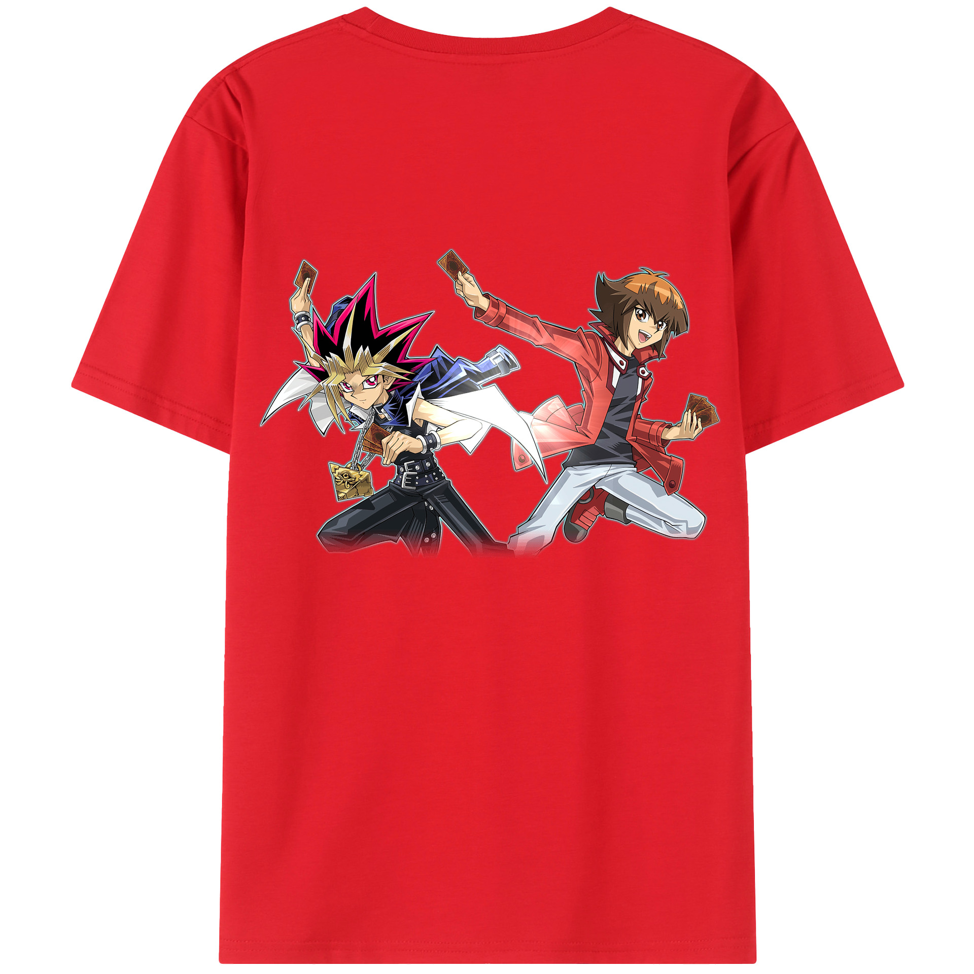 （画像用） 遊☆戯☆王 Yu-Gi-Oh! 綿100％ メンズ半袖Tシャツ（バックプリント） 通気性