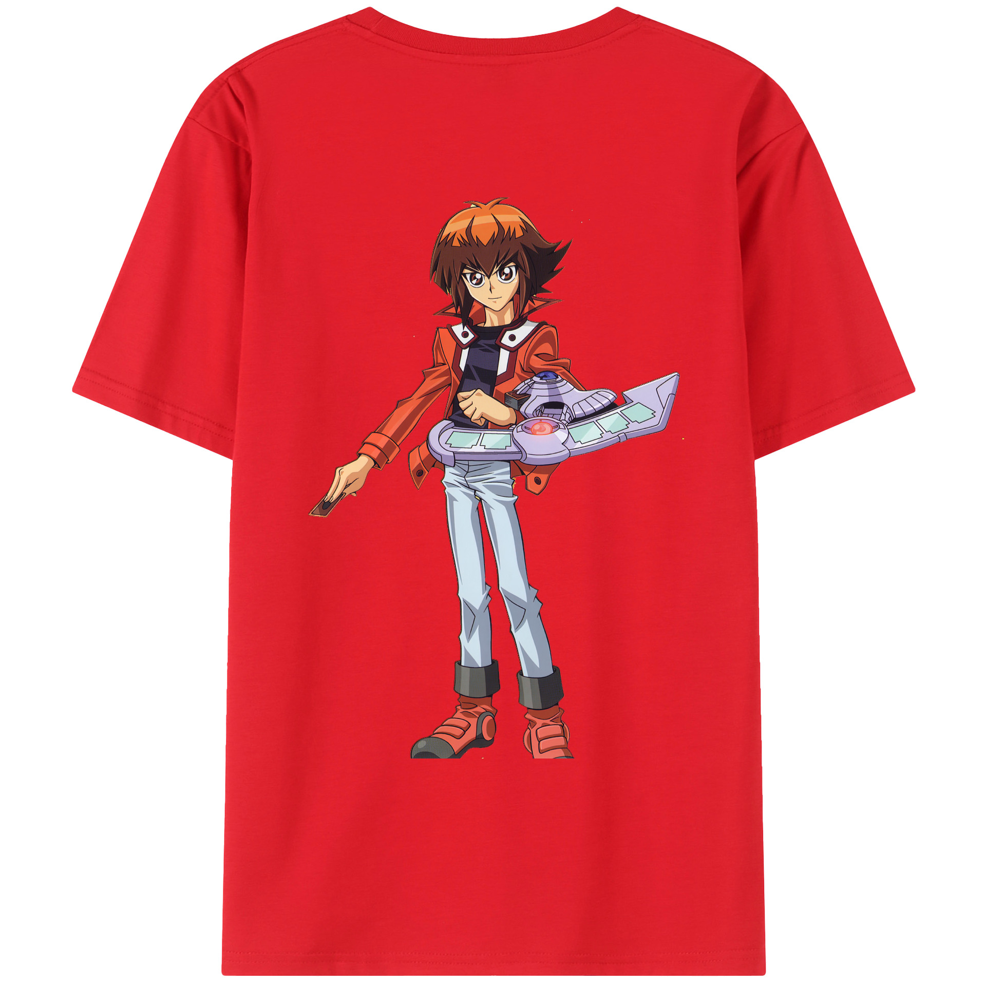 （画像用） 遊☆戯☆王 Yu-Gi-Oh! 綿100％ メンズ半袖Tシャツ（バックプリント） 通気性