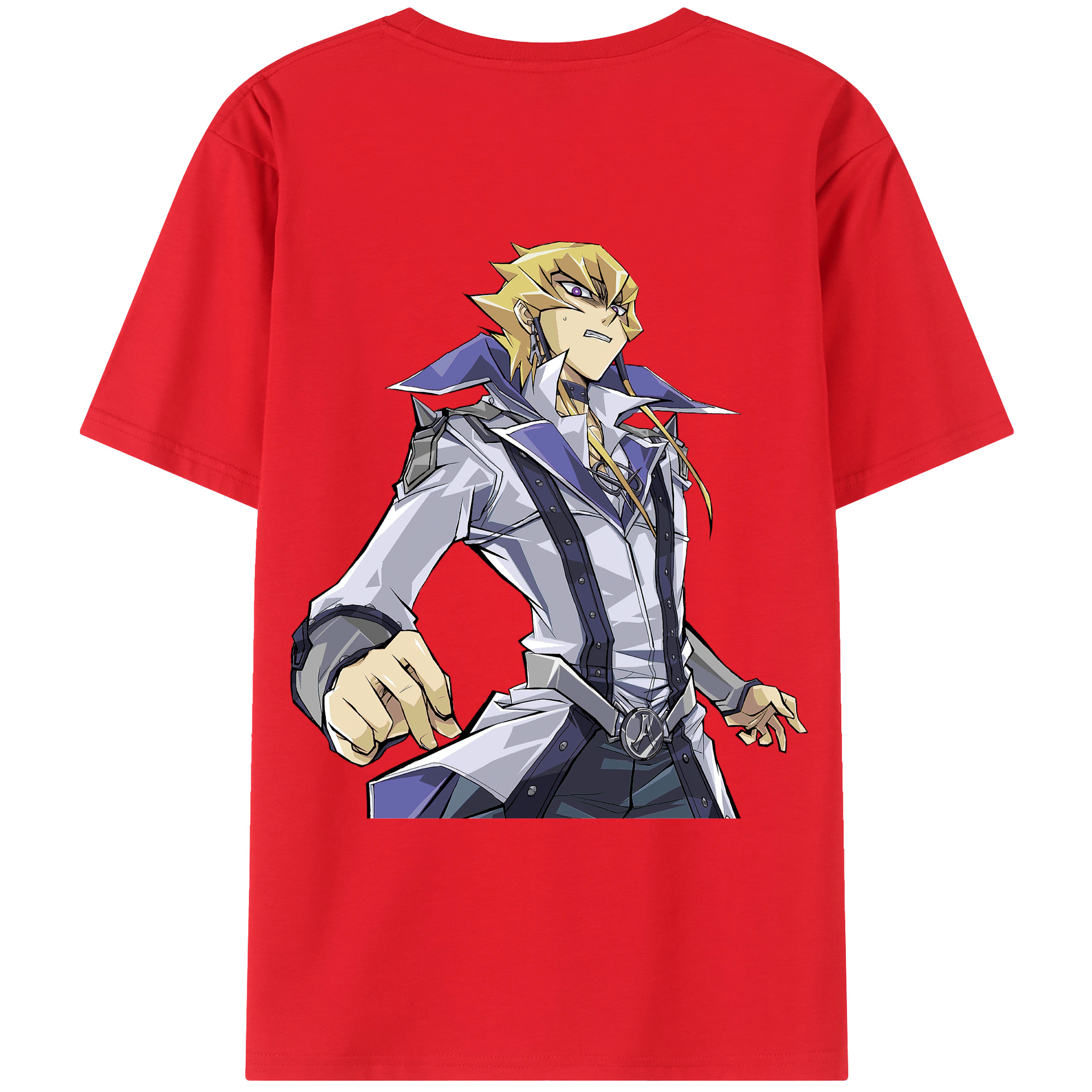（画像用） 遊☆戯☆王 Yu-Gi-Oh! 綿100％ メンズ半袖Tシャツ（バックプリント） 通気性