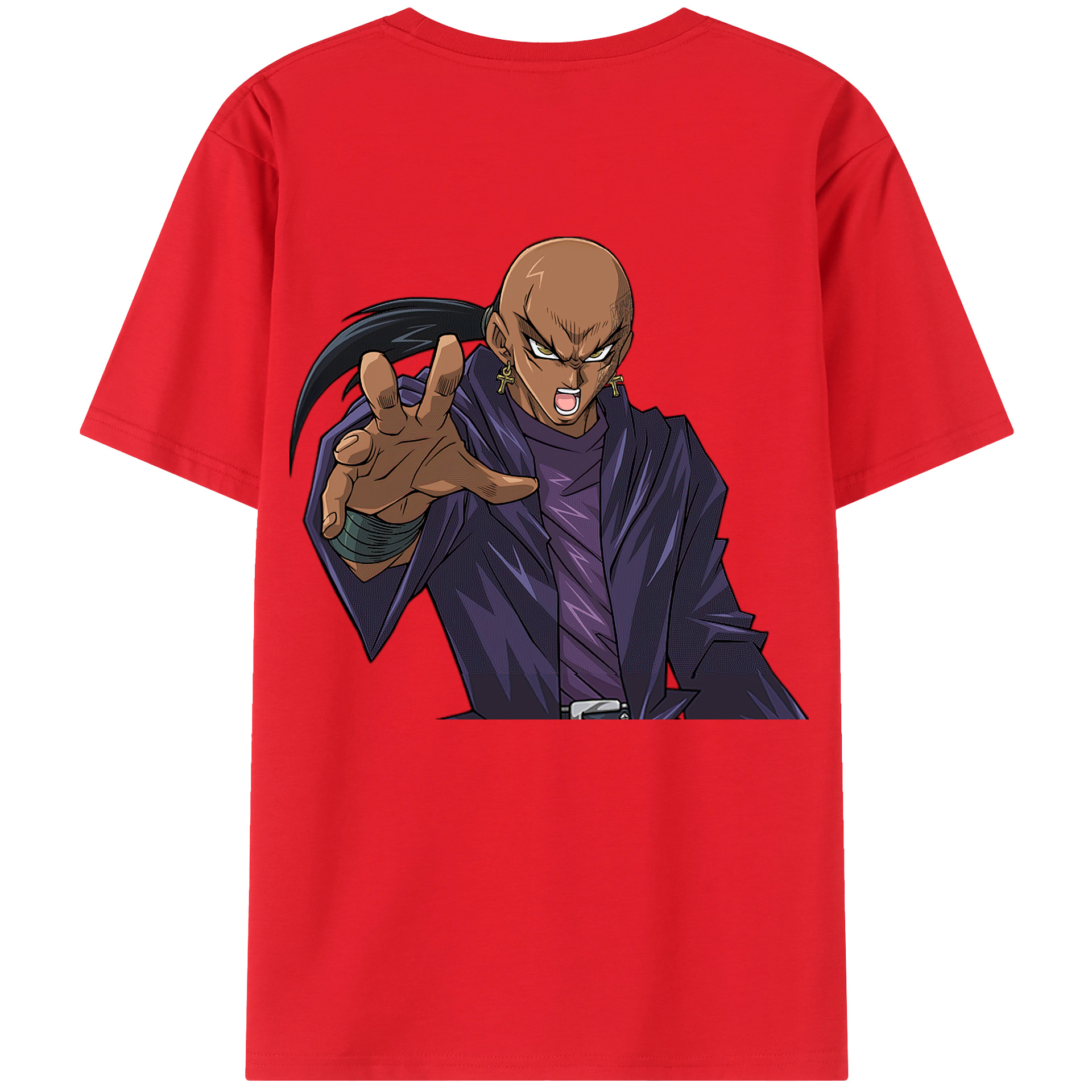 （画像用） 遊☆戯☆王 Yu-Gi-Oh! 綿100％ メンズ半袖Tシャツ（バックプリント） 通気性