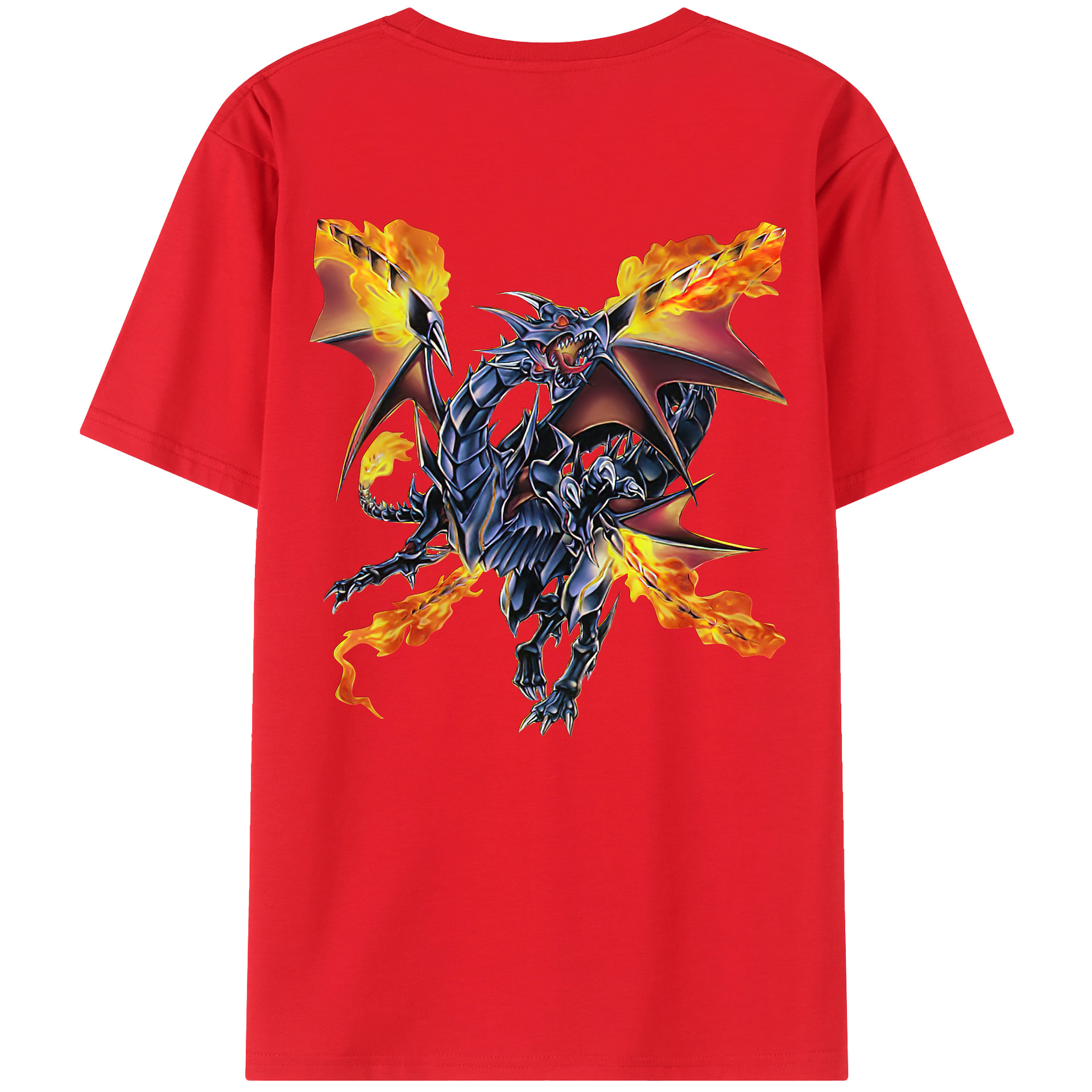 （画像用） 遊☆戯☆王 Yu-Gi-Oh! 綿100％ メンズ半袖Tシャツ（バックプリント） 通気性