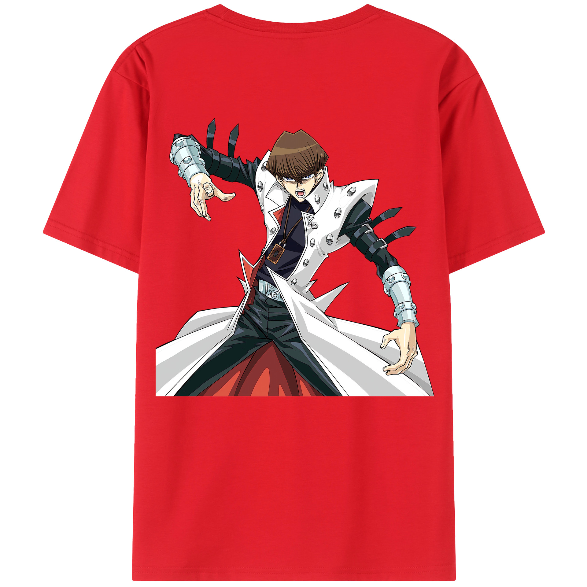 （画像用） 遊☆戯☆王 Yu-Gi-Oh! 綿100％ メンズ半袖Tシャツ（バックプリント） 通気性