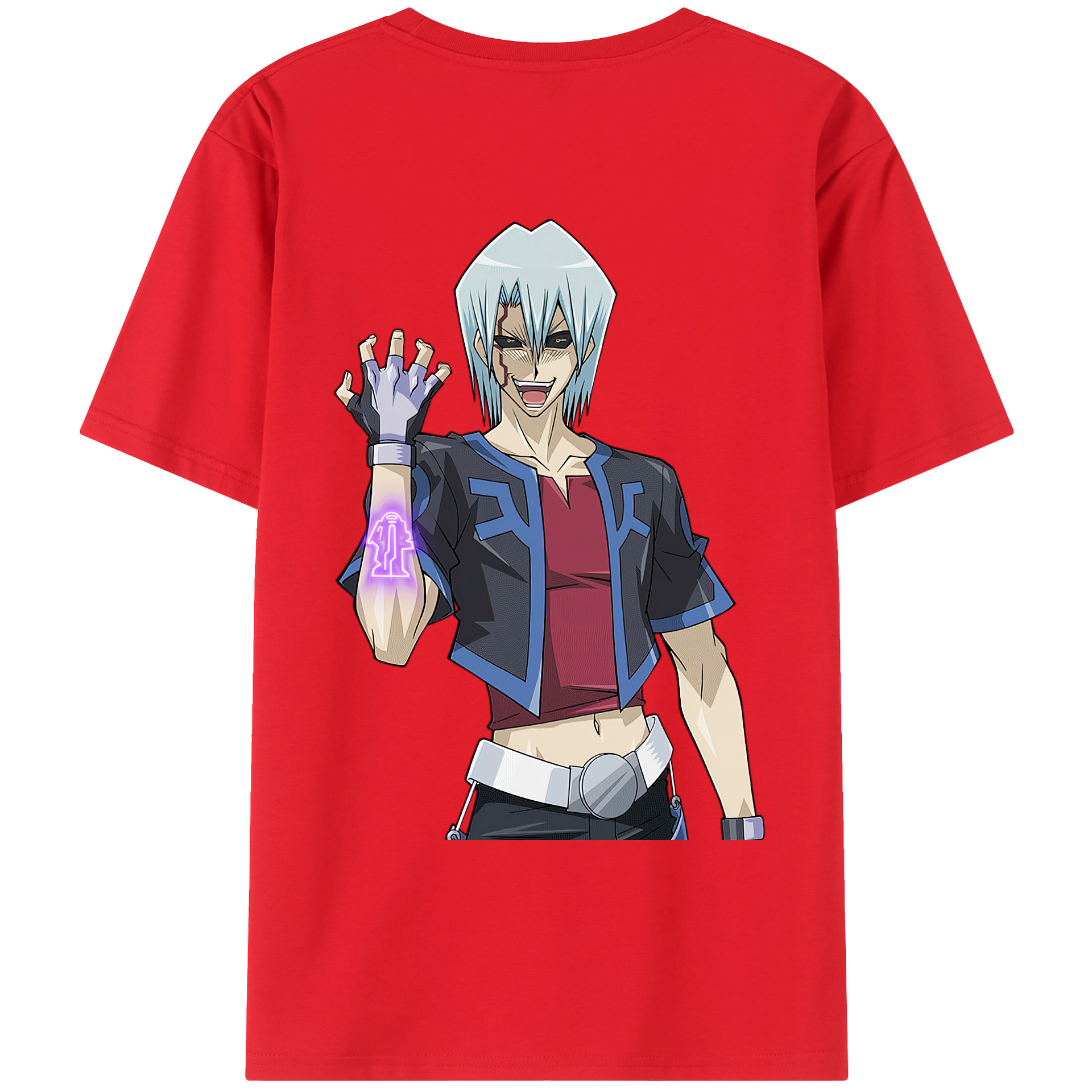 （画像用） 遊☆戯☆王 Yu-Gi-Oh! 綿100％ メンズ半袖Tシャツ（バックプリント） 通気性
