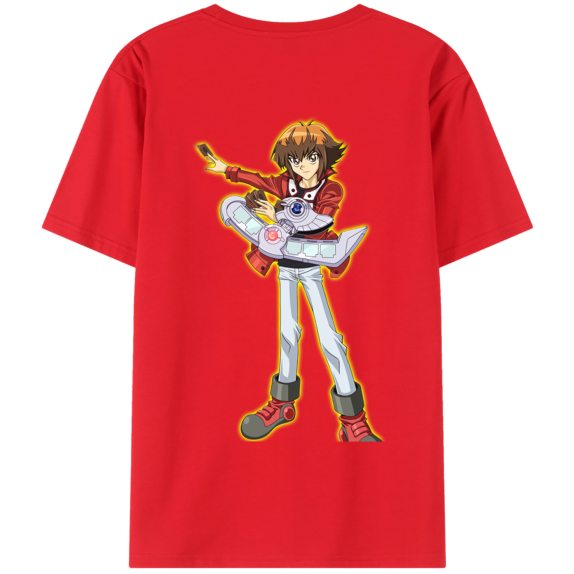 （画像用） 遊☆戯☆王 Yu-Gi-Oh! 綿100％ メンズ半袖Tシャツ（バックプリント） 通気性