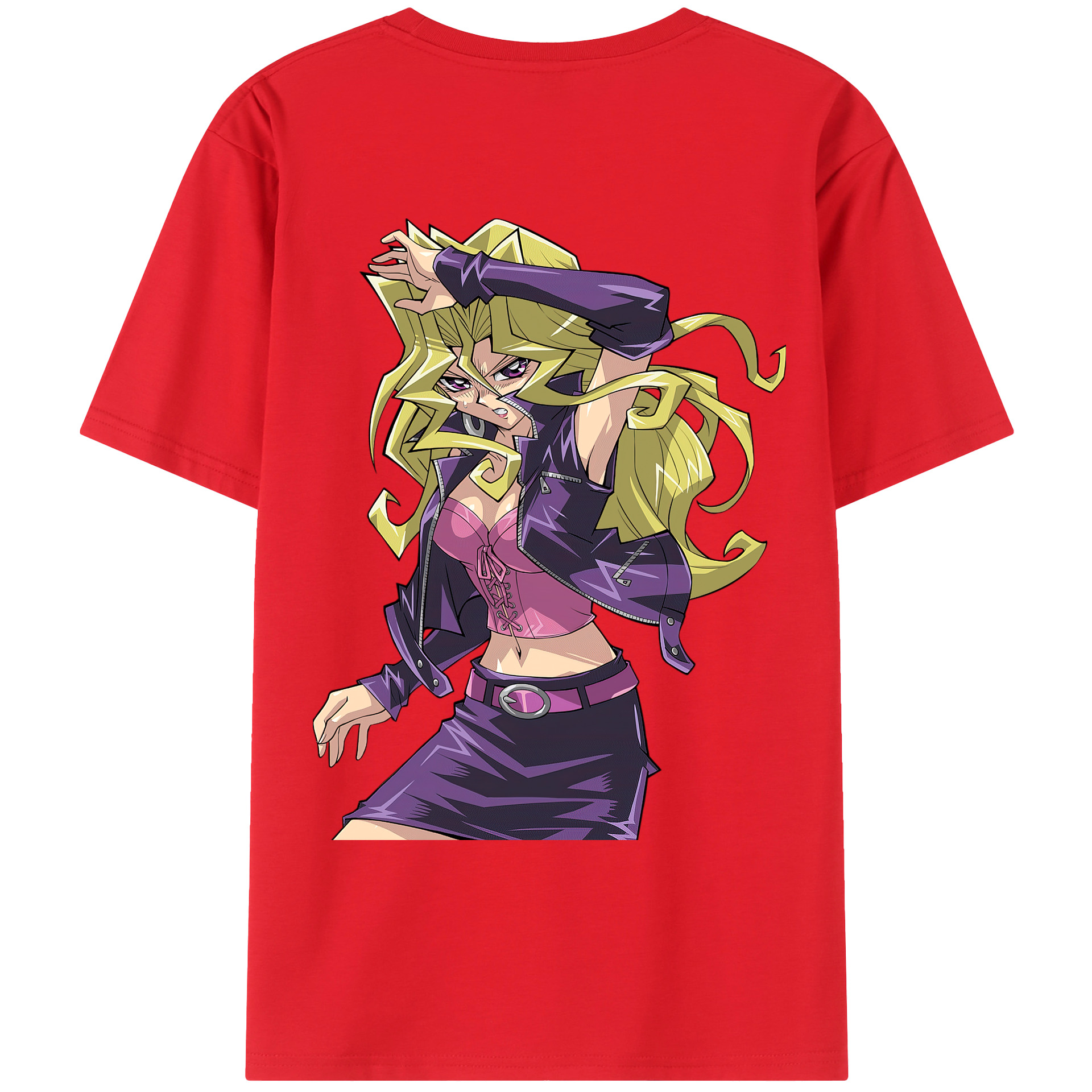 （画像用） 遊☆戯☆王 Yu-Gi-Oh! 綿100％ メンズ半袖Tシャツ（バックプリント） 通気性